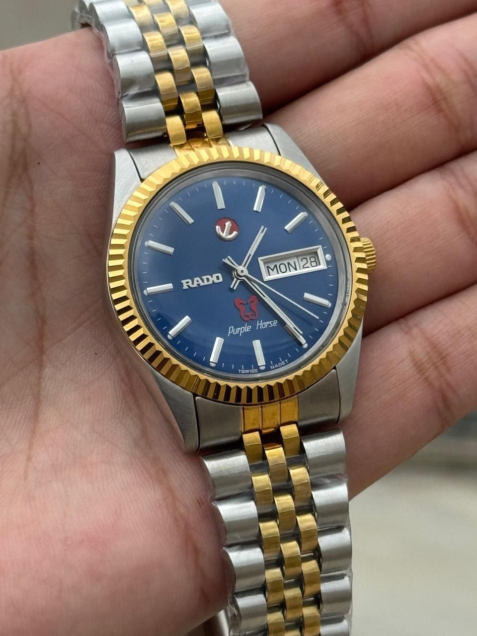 Rado Purple Horse Two Tone Blue Dial Men’s Automatic Watch