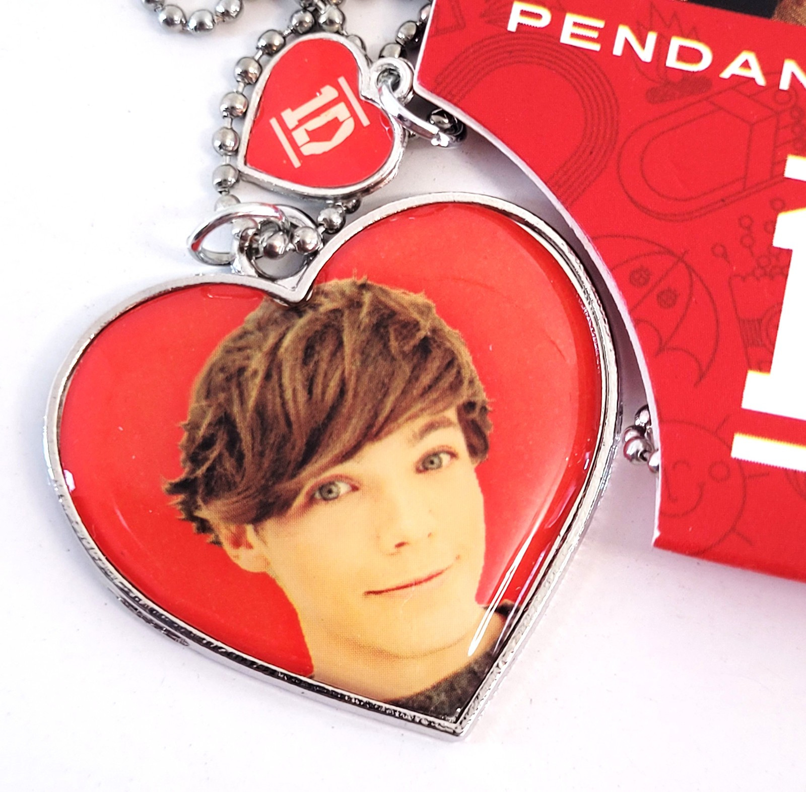 One Direction 1D LOUIS Pendant Necklace Heart Charm – NEW