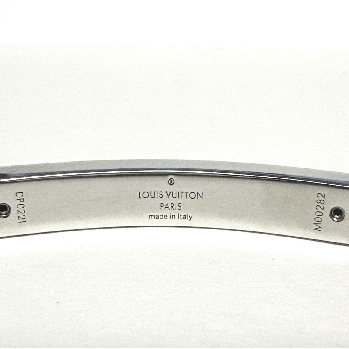 Louis Vuitton Authentic Bracelet LV Space Pink Metal Canvas M00282 DP0221 25.5cm