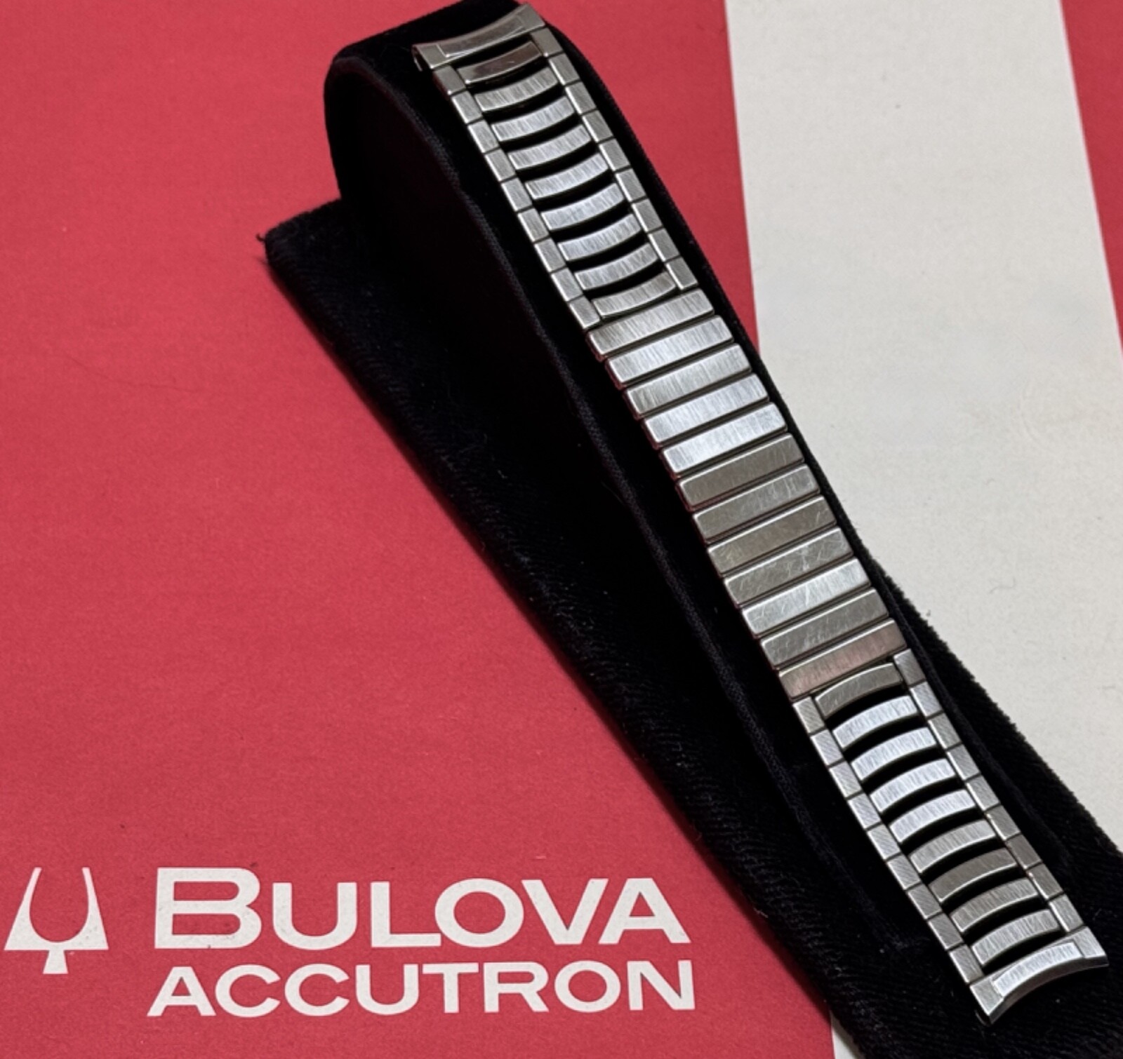 Admiral USA 1960s ladder band Bulova Accutron size stretch type 17.4mm 11/16