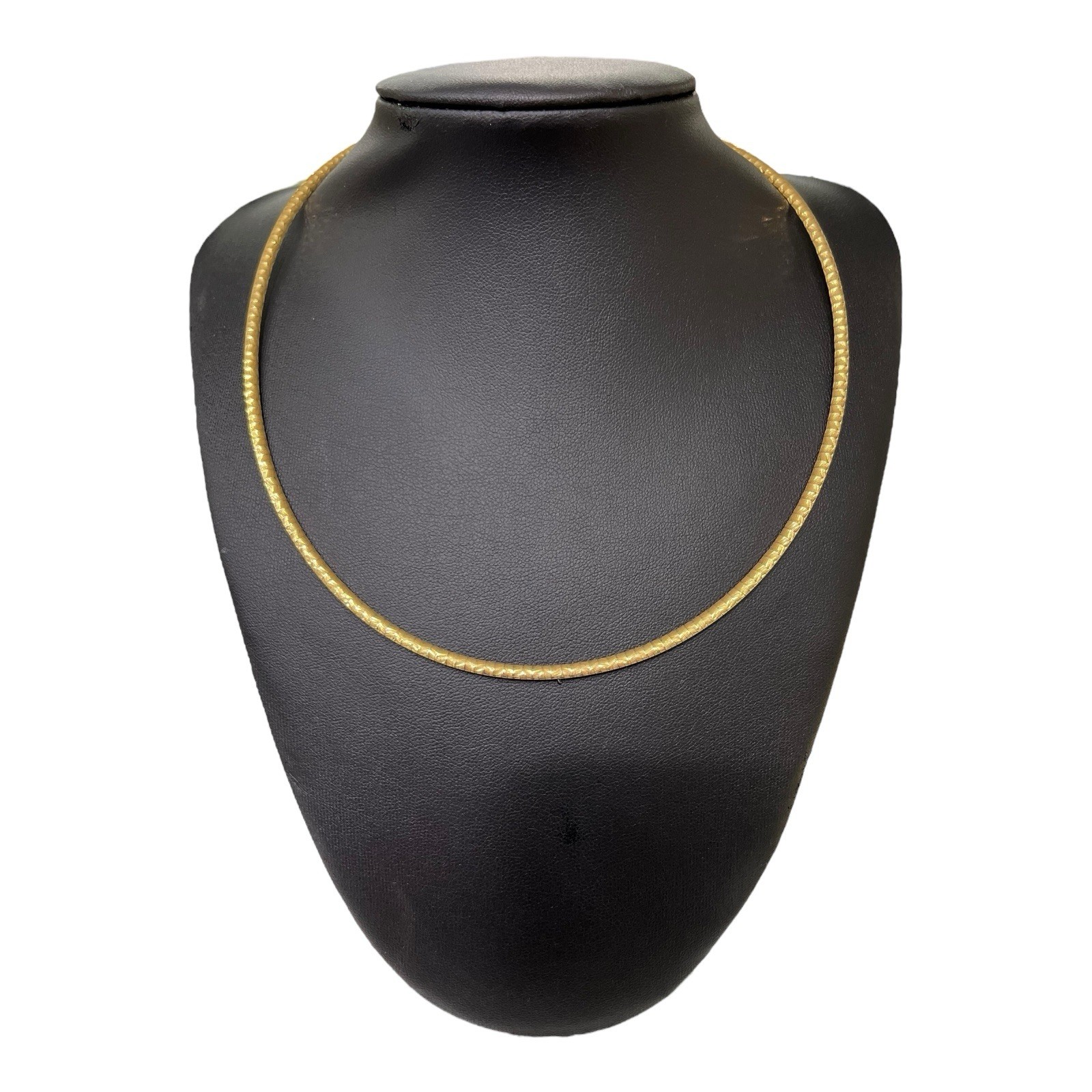 9ct 9K Yellow Gold Omega Collar Link Chain Necklace 11.14 Grams 45.5cm. New