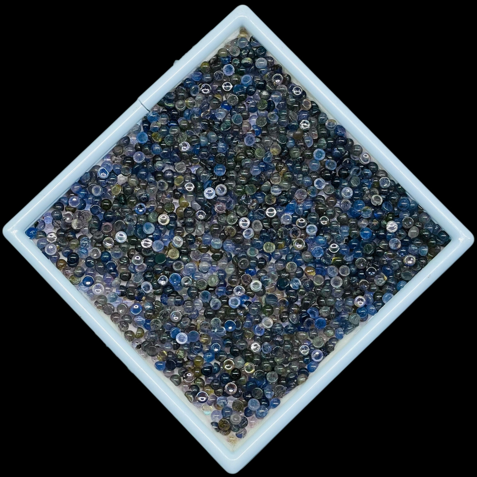 200 Pcs Natural Iolite 3mm Round Loose Untreated Cabochon Gemstone Wholesale Lot