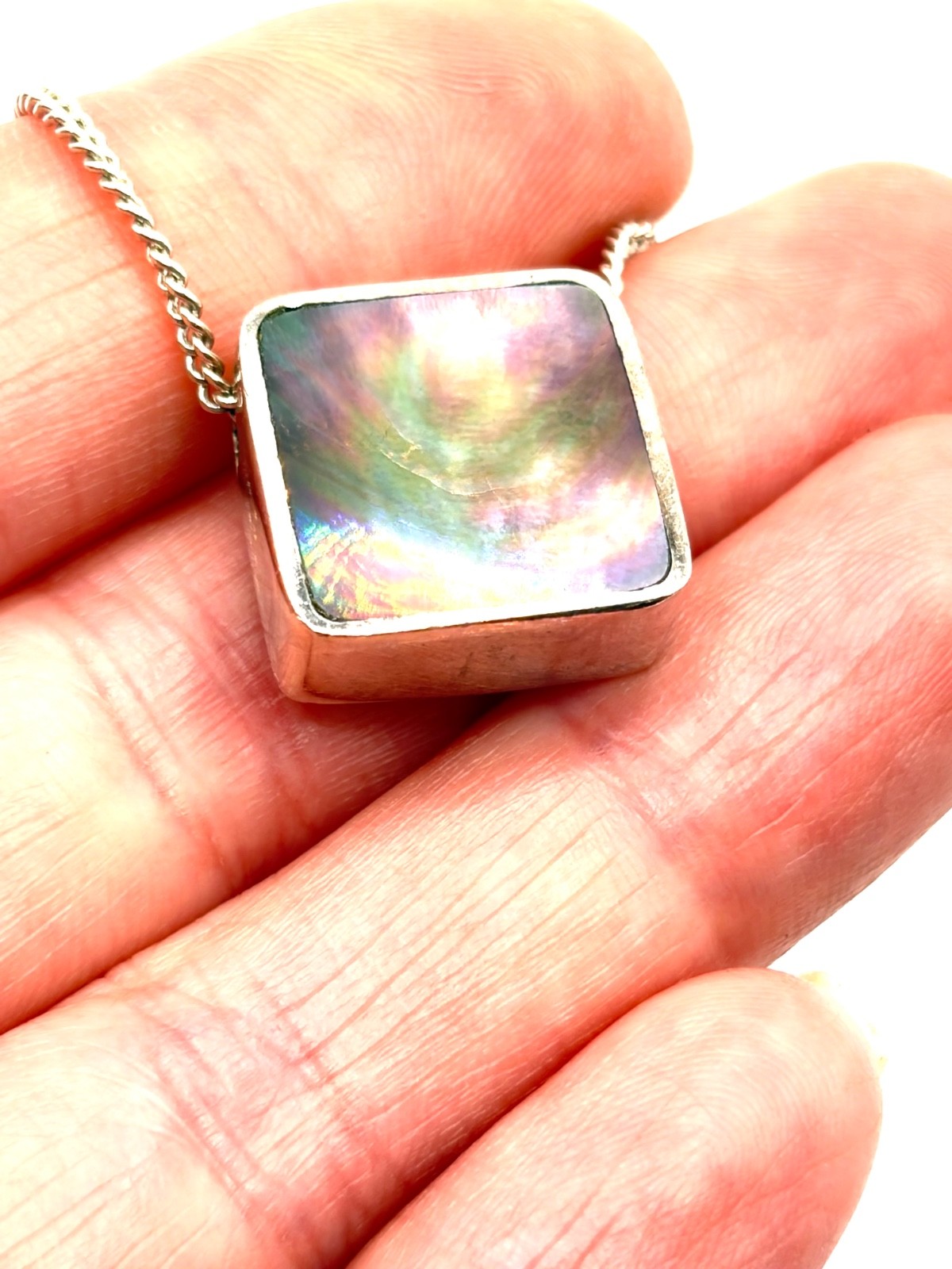 Rare Vintage 2002 DSW David Scott Walker Sterling Silver Shell Pendant