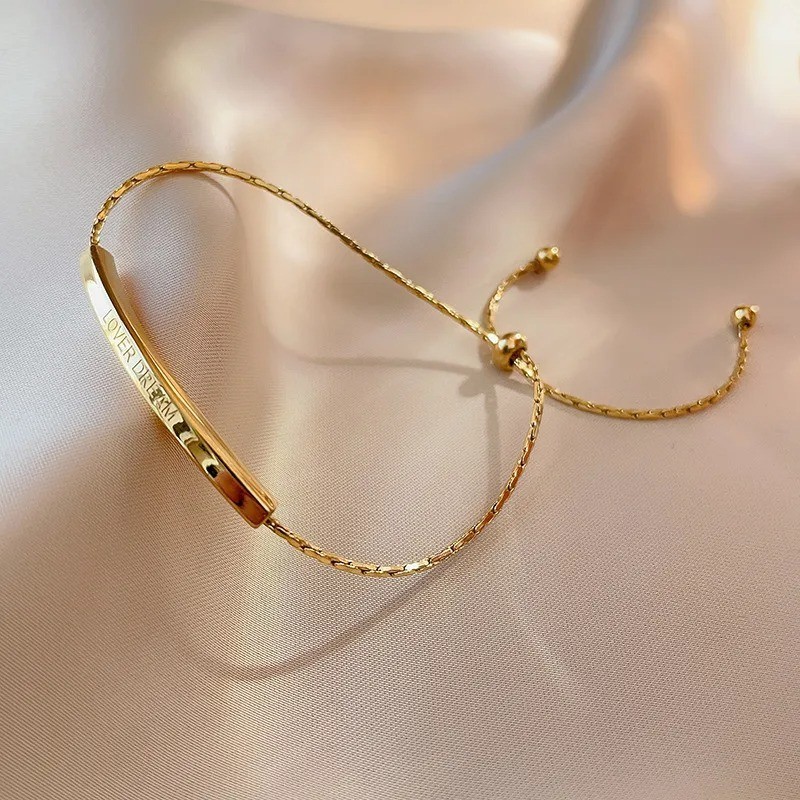 Titanium Steel Slider Chain Bracelet For Women In New Style and design