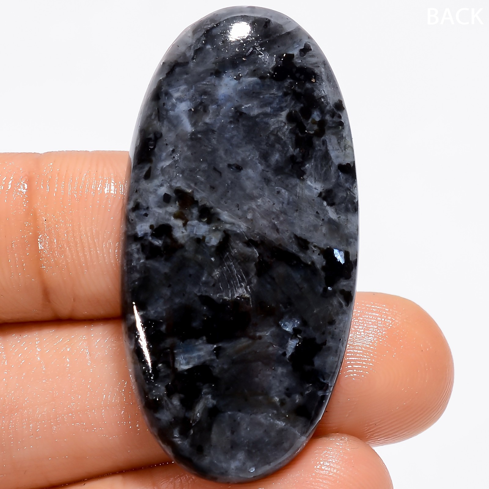 Natural Larvikite Oval Shape Cabochon Loose Gemstone 50.5 Ct 41X20X5 mm GC-34637