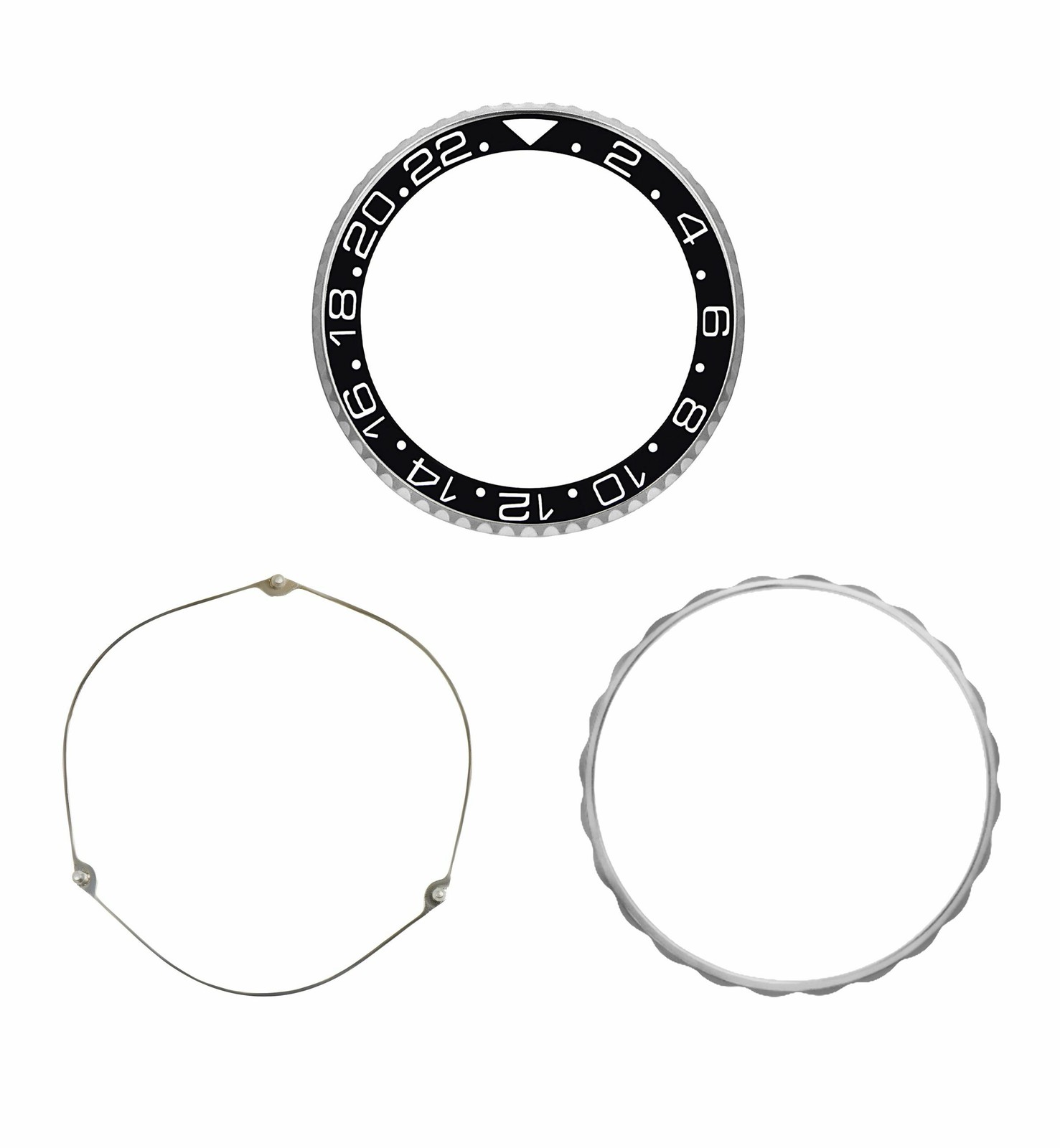 Black Ceramic Replacement Bezel Insert 38mm x 30.80mm For Rolex GMT Master II