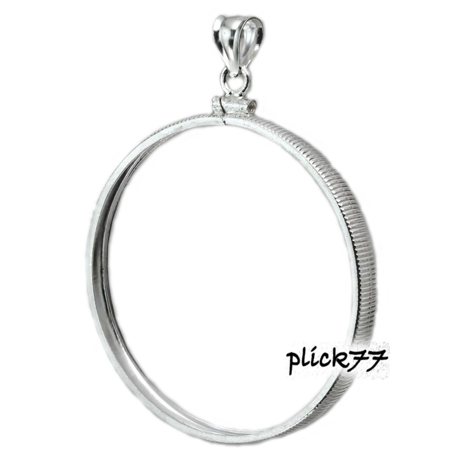 US Nickel Coin Bezel Sterling Silver Coin Edge Pendant