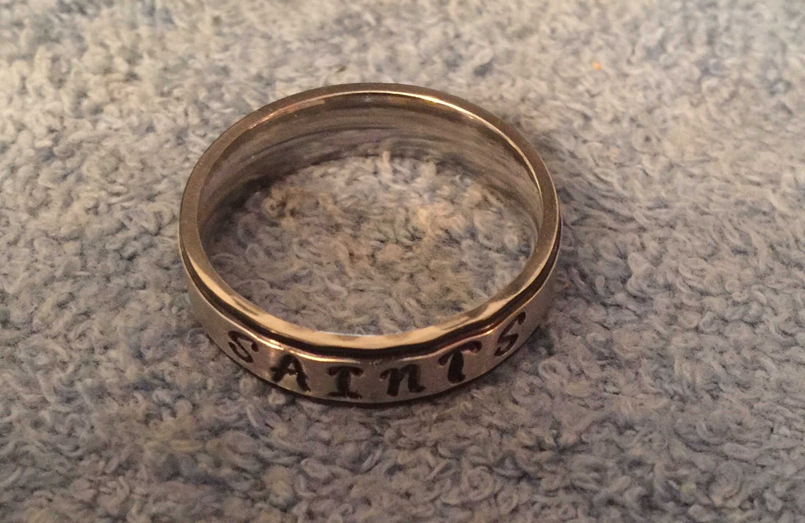 Falcons Hand Stamped Stainless Steel Band 6mm