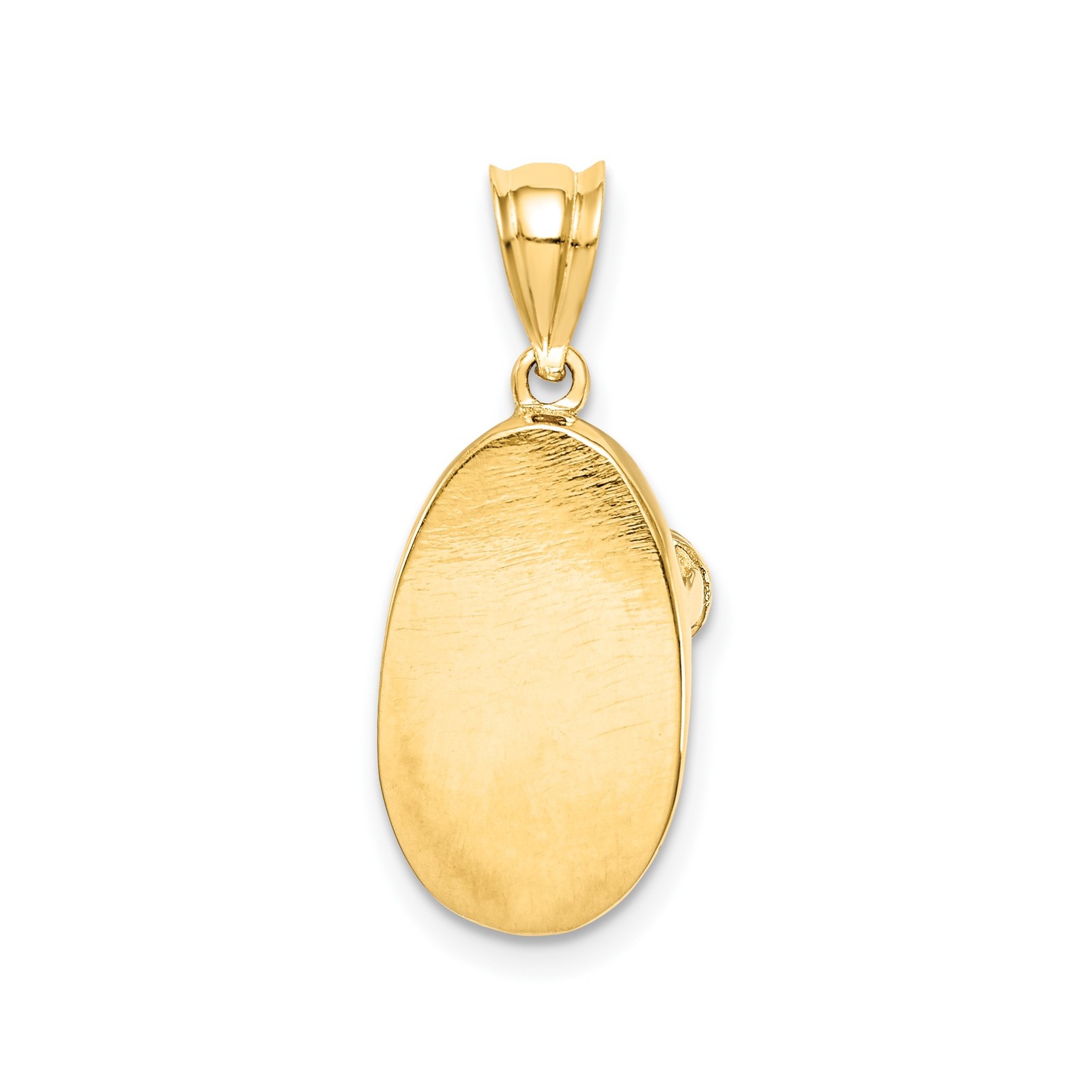 14k Yellow Gold Solid Baby Shoe Pendant Charm Polished 3D 16.15 mm