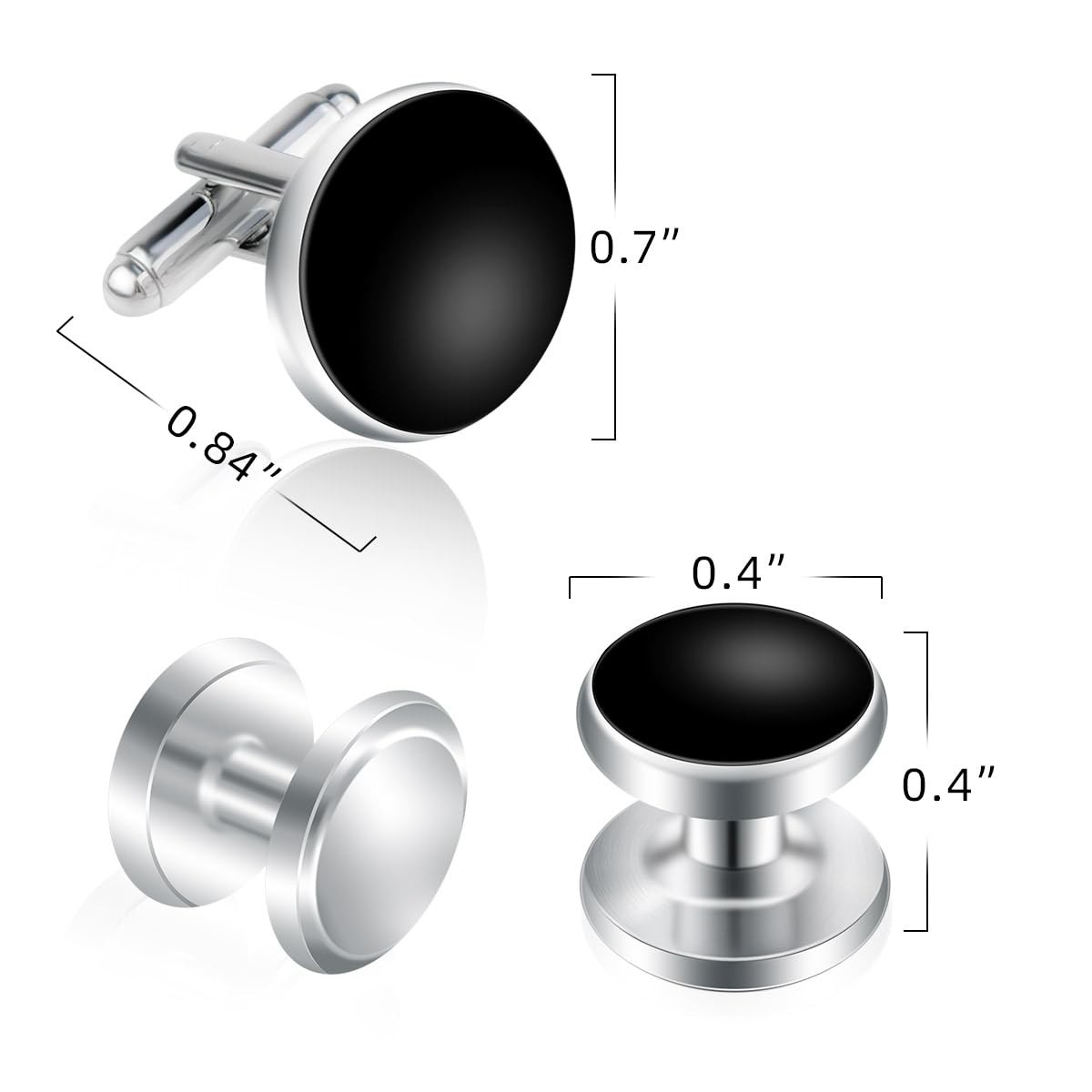 8 Pcs Tuxedo Buttons and Cufflinks Tuxedo Cufflinks and Studs Set Tuxedo Shirt s