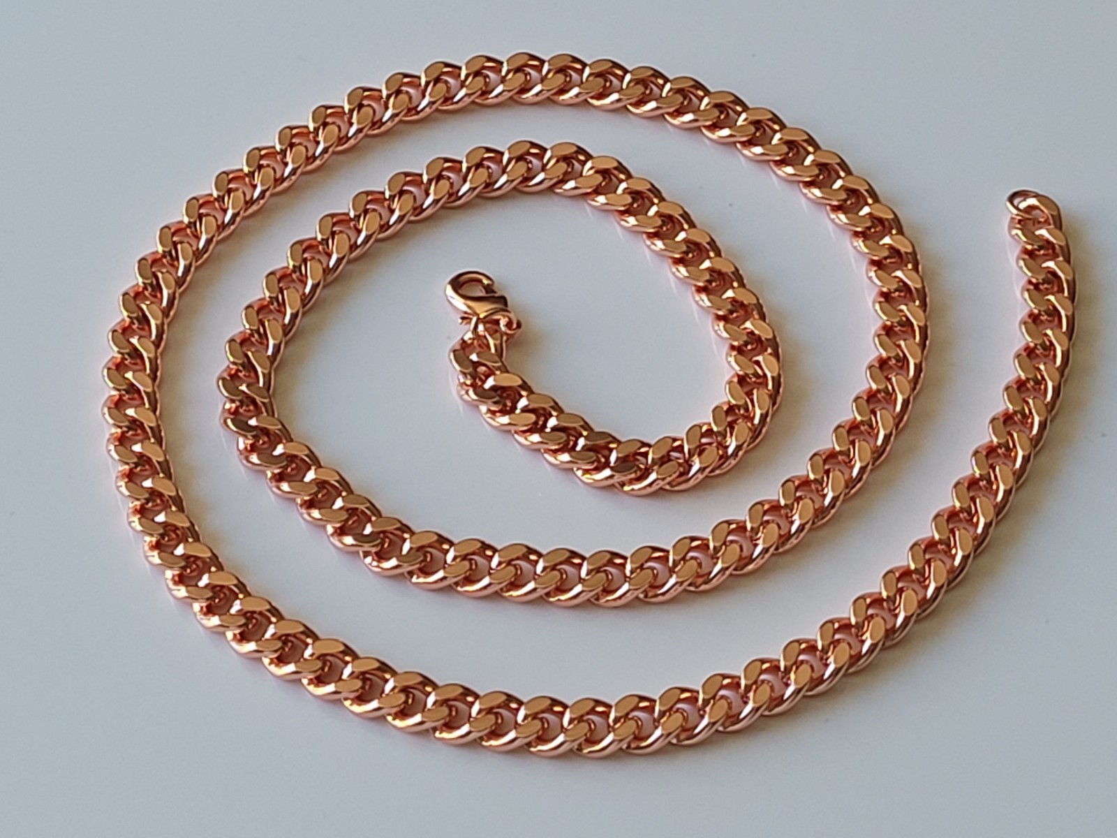 Pure Copper Cuban 12mm Chain Necklace Curb Link Arthritis Therapy 163gr Necklace