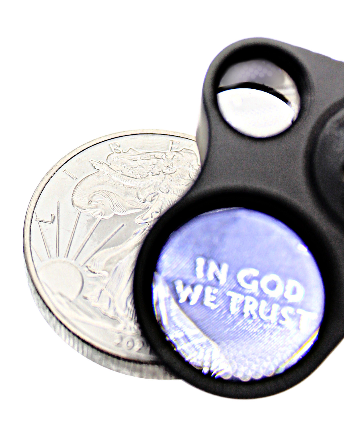 30X 60X Magnifying Magnifier Jewelers Diamonds Eye Jewelry Loupe Loop LED Lights