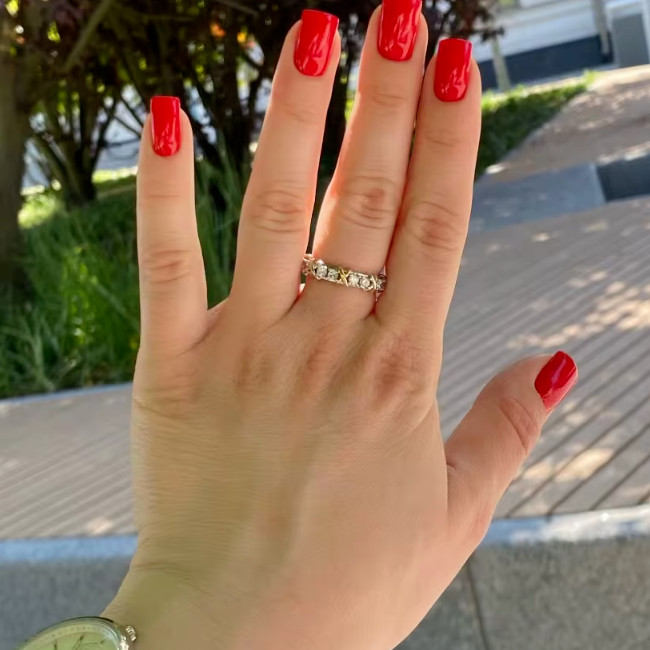 Classic Luxury 925 Sterling Silver Ring with Zircon Crystal Ring for Woman Gift