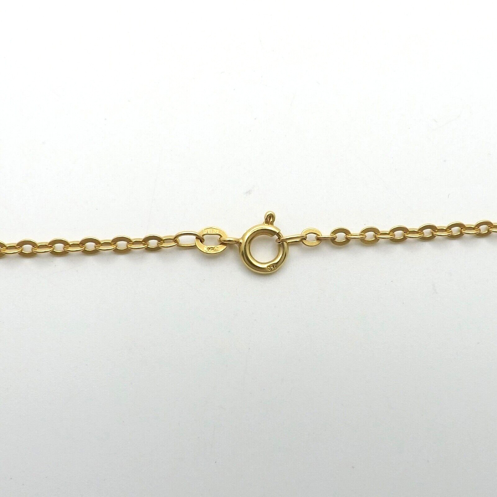 UnoAerre 18k Gold Cable Link Pendant Chain Necklace Italy 750 26in New