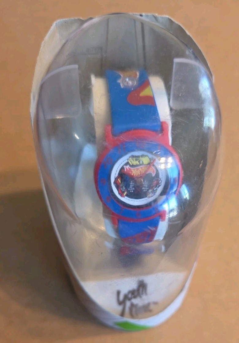 Hot Wheels Watch 1992 In Plastic Case “Youth Time” Hot Kids Brands