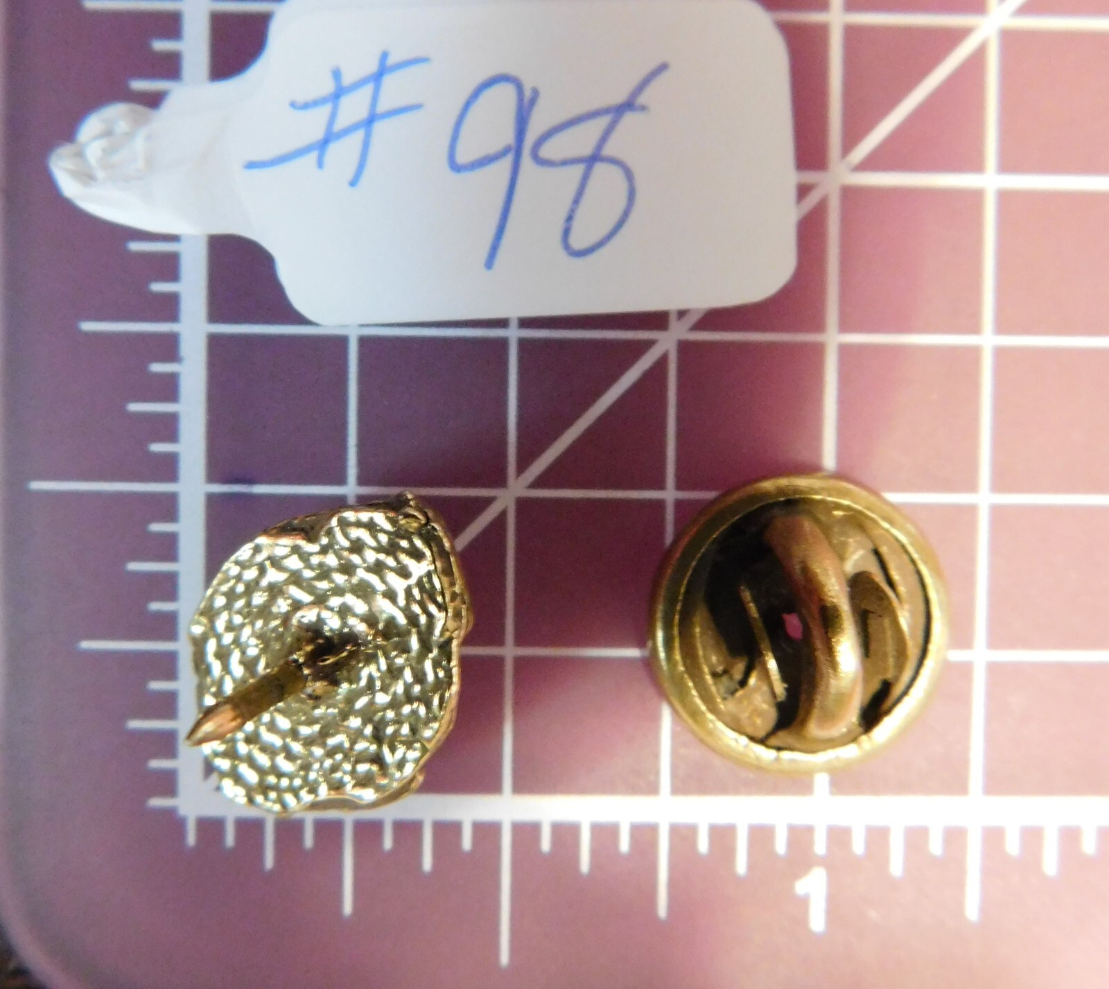 Glod-tone Rose – Flower ~ Pin – #98