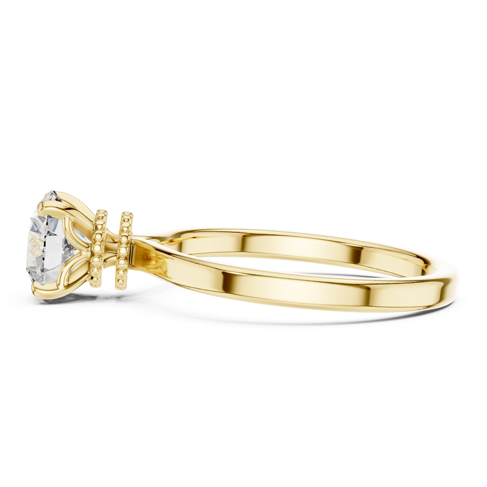 1 Ct Lab Grown Diamond IGI Certified Engagement Wedding Gold Ring 14 K F VVS