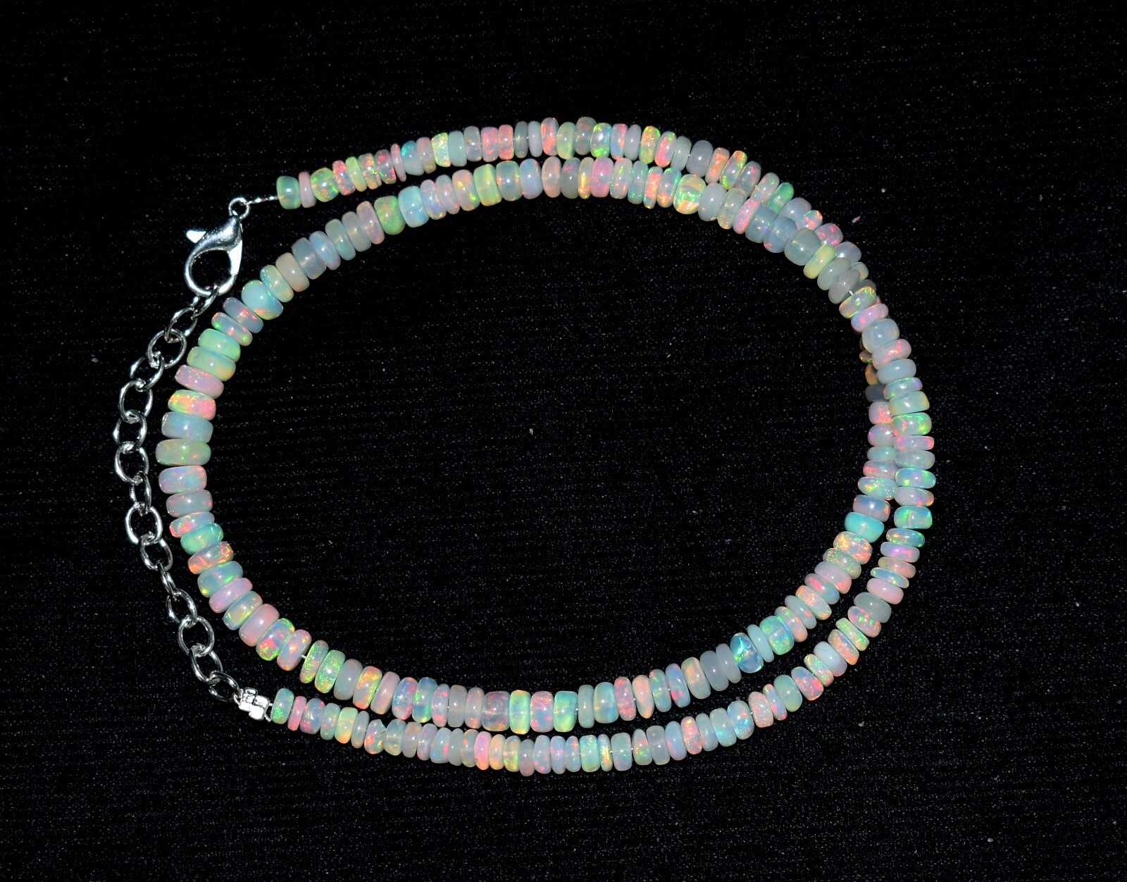 Opal Natural Ethiopian Opal Wello Fire Opal Gemstone 4-6mm Beads Necklace “16