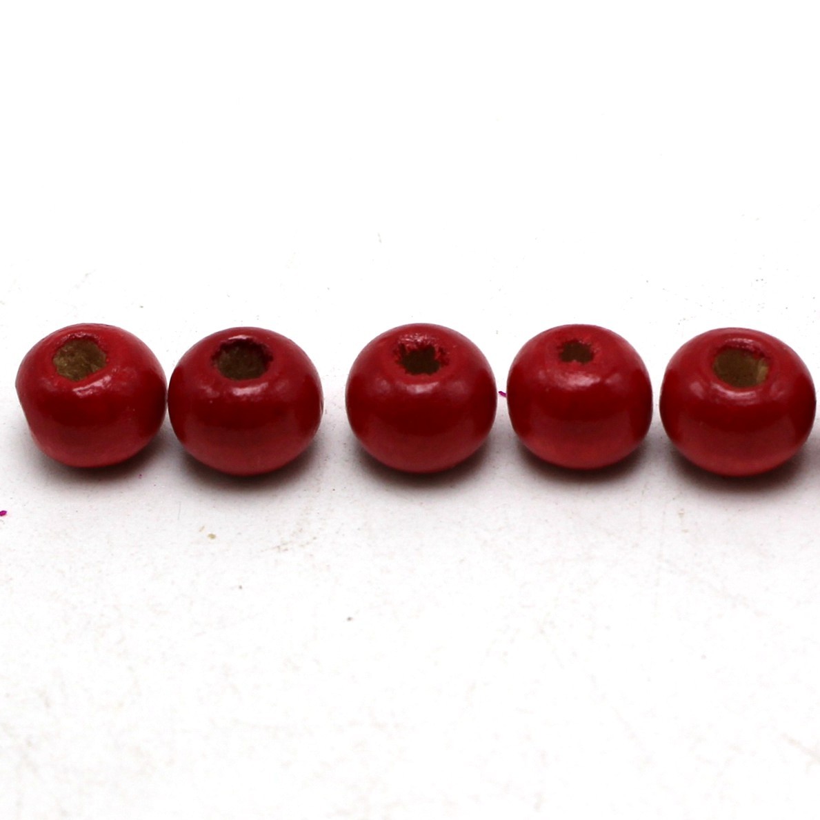500 pcs Red 8mm Round Wood Beads~Wooden beads Spacer Beads Jewelry Making