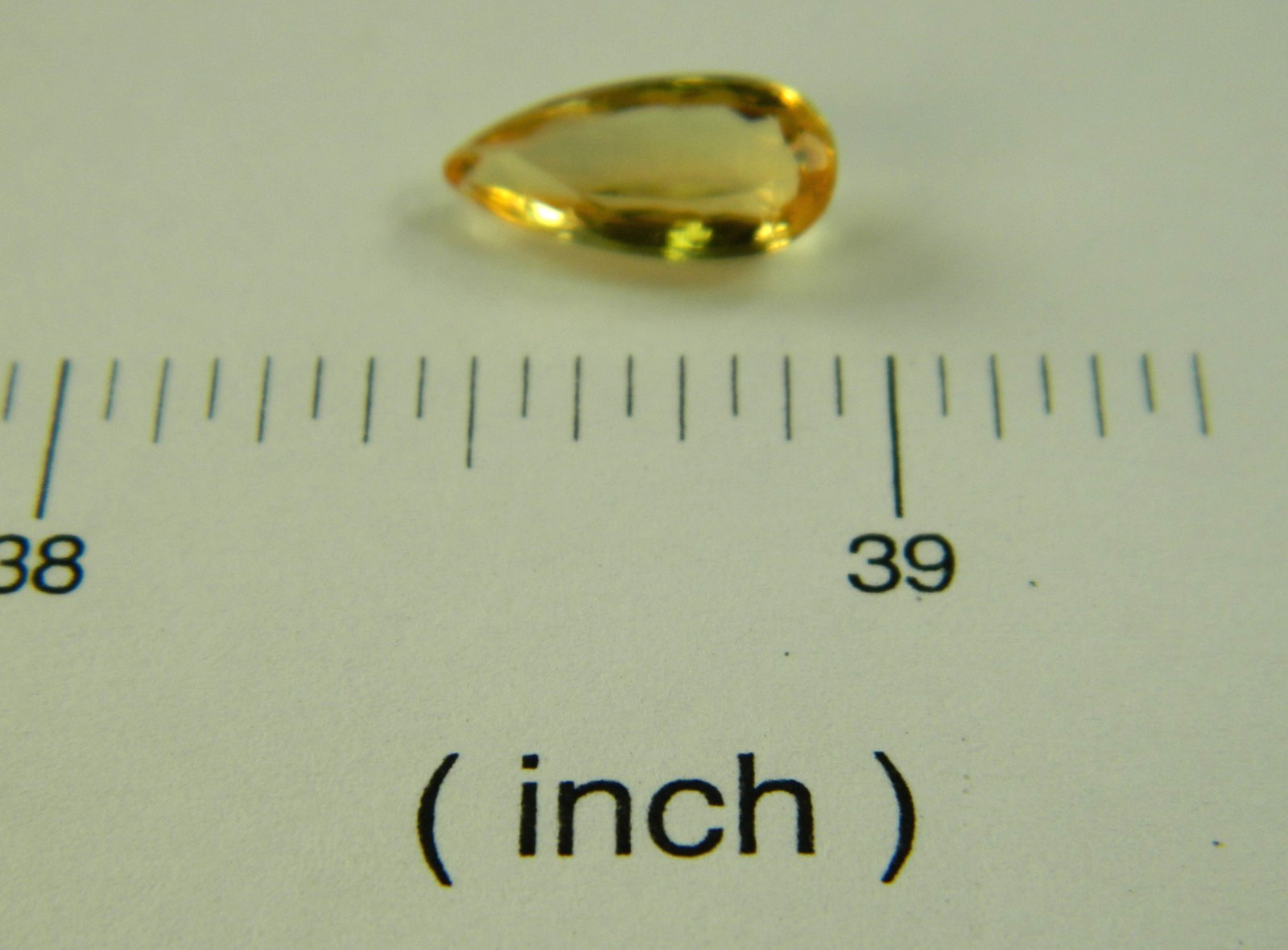 Imperial Topaz 2.57 Ct Clarity IF Pear Cut Natural Golden Brazil I084