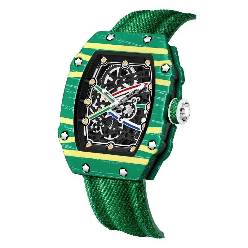 Ultra-Thin Wine Barrel Shaped Quartz Watch Nylon Strap Waterproof Casual Watch