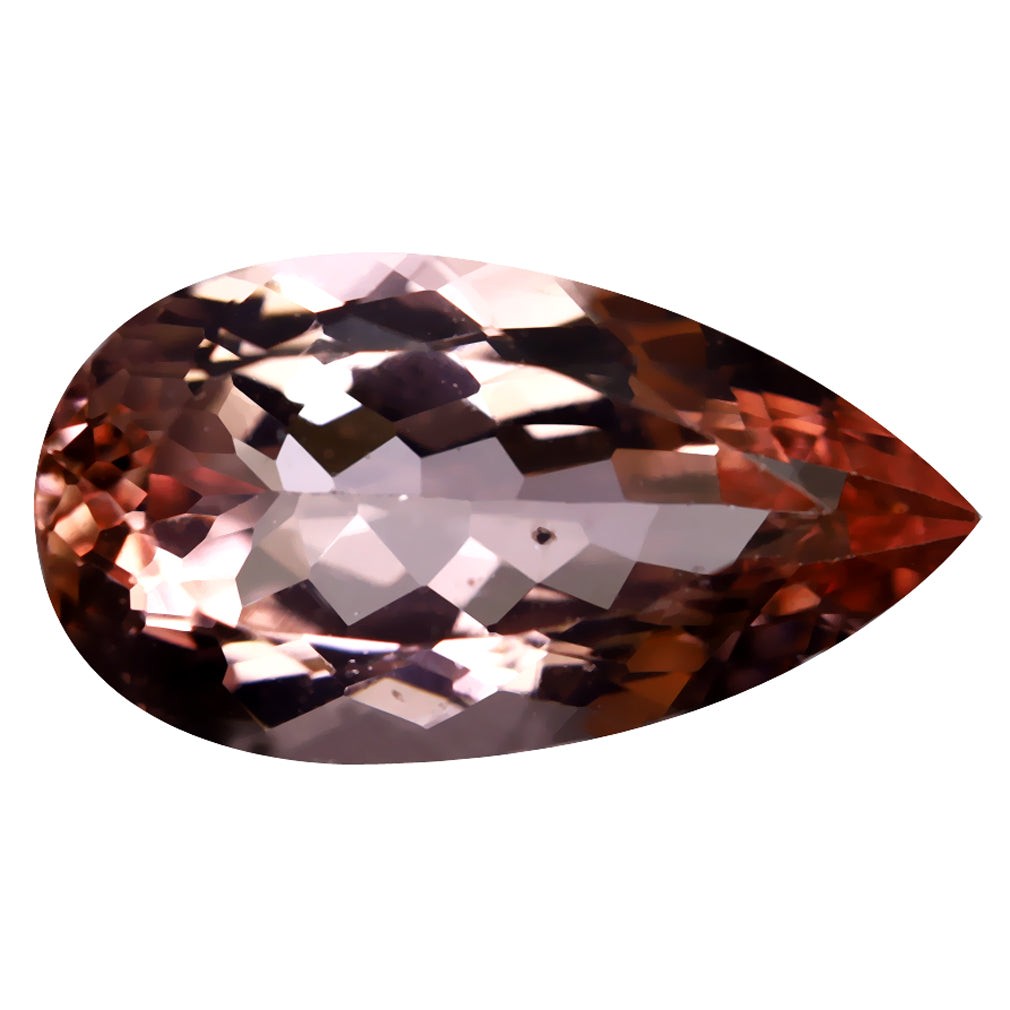 4.37 ct Gorgeous Pear Cut (15.56 x 8.43 mm) Natural Pink Morganite Gemstone