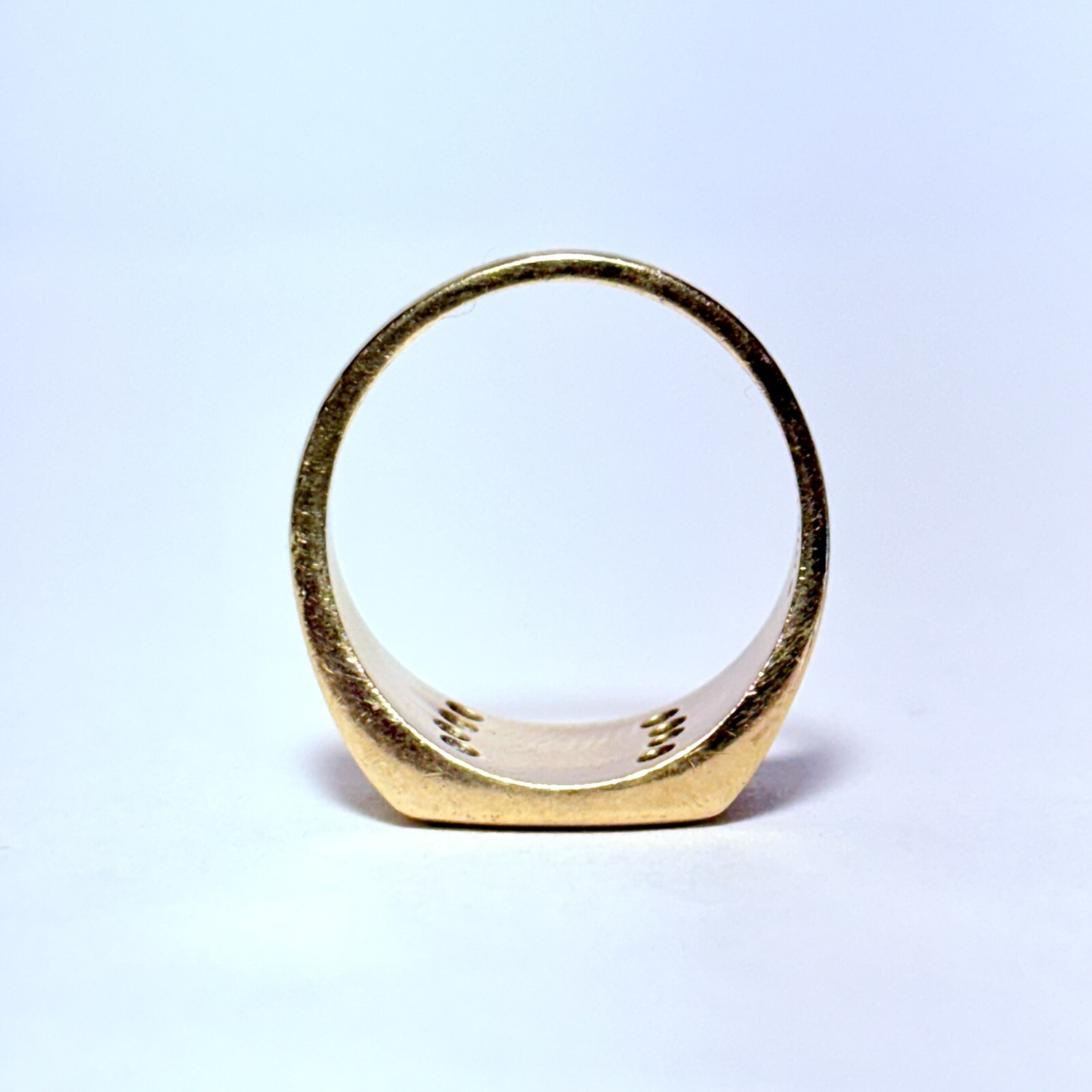 GTE Corp 10K Yellow Gold 0.12ctw Diamond “A” Letter O.C. Tanner Size 7 Ring 5.8g