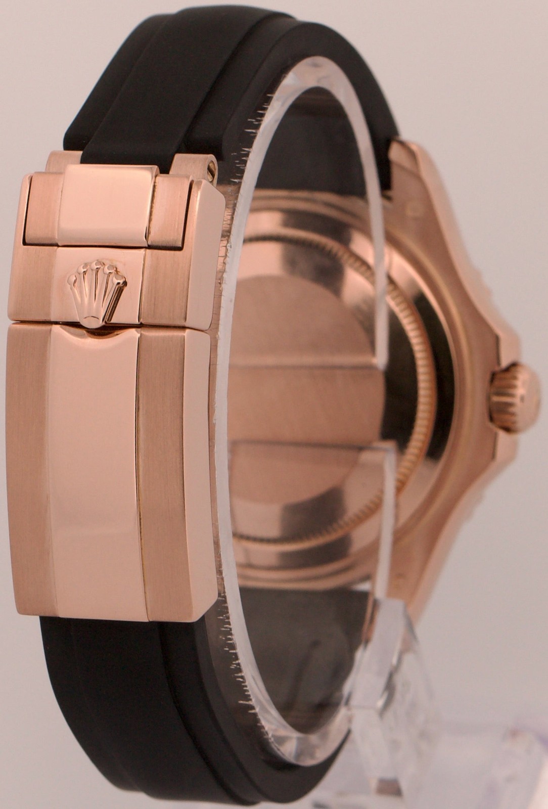Rolex Yacht-Master BLACK 18K Rose Gold OYSTERFLEX Rubber 37mm 268655 YM1 Watch