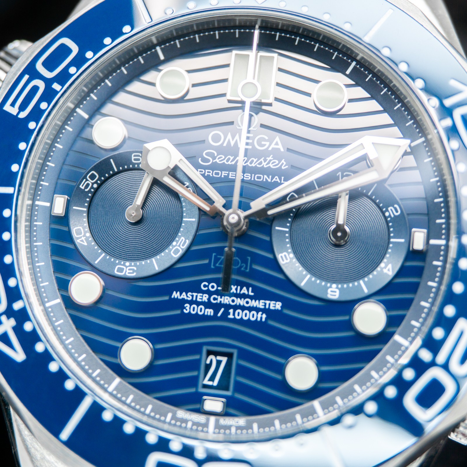 Omega Seamaster Diver 300M Chronograph 44 210.30.44.51.03.001 Blue Wave Warranty