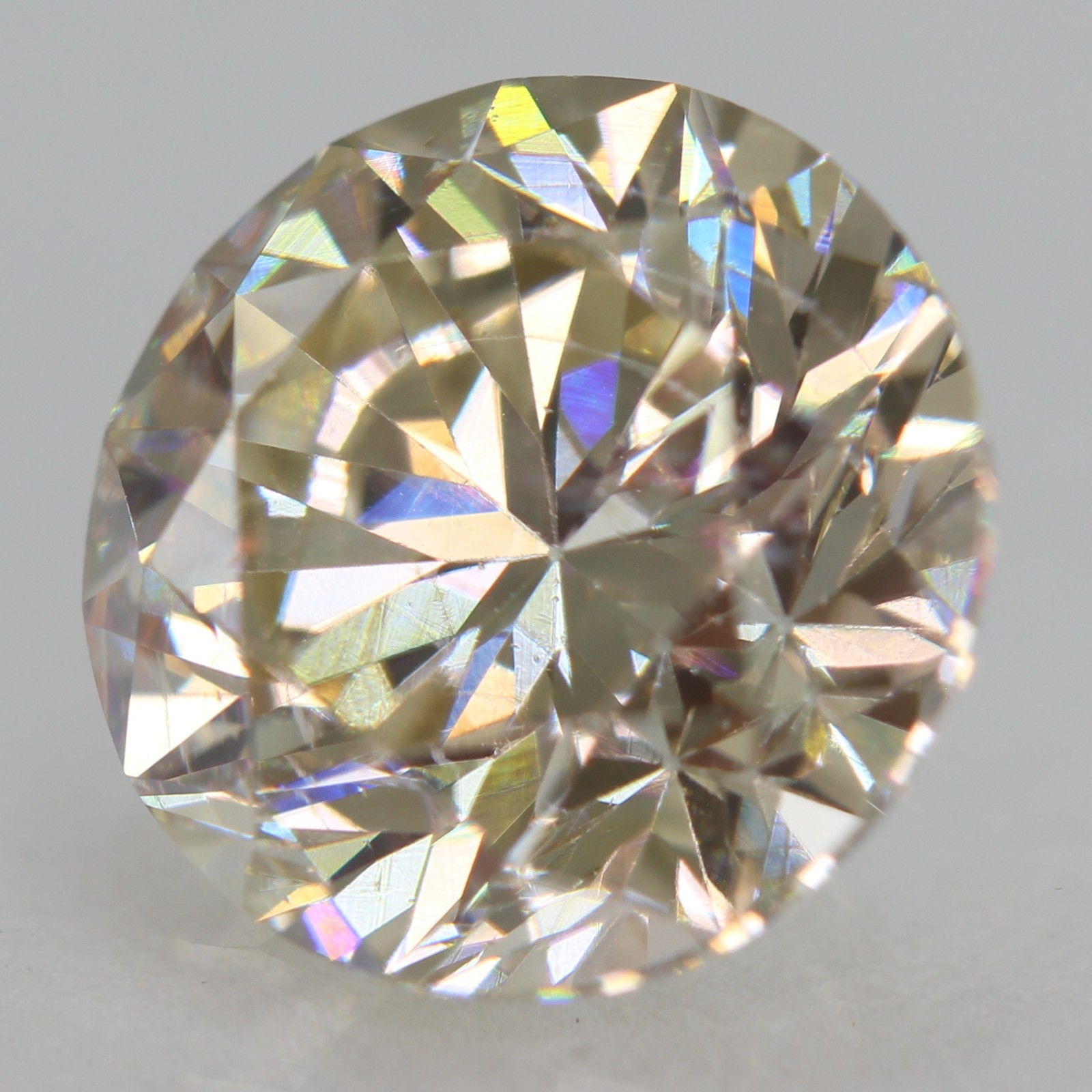 Certified 1.61 Carat K VVS1 Round Brilliant Natural Enhanced MINED Diamond 7.38m