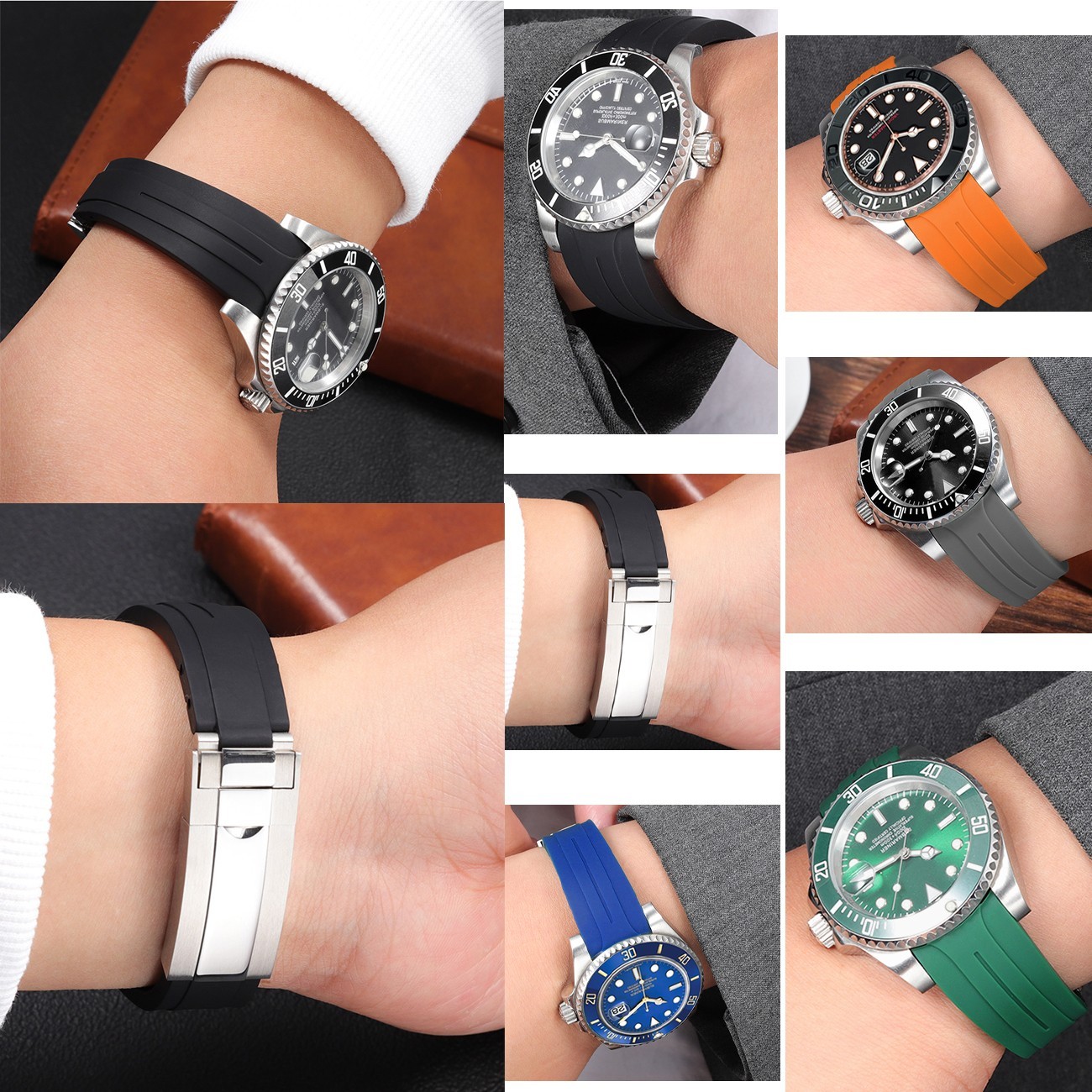 New 20 21 22 mm Rubber Watch Band Strap For DATEJUST DAYTONA SUBMARINER GMT