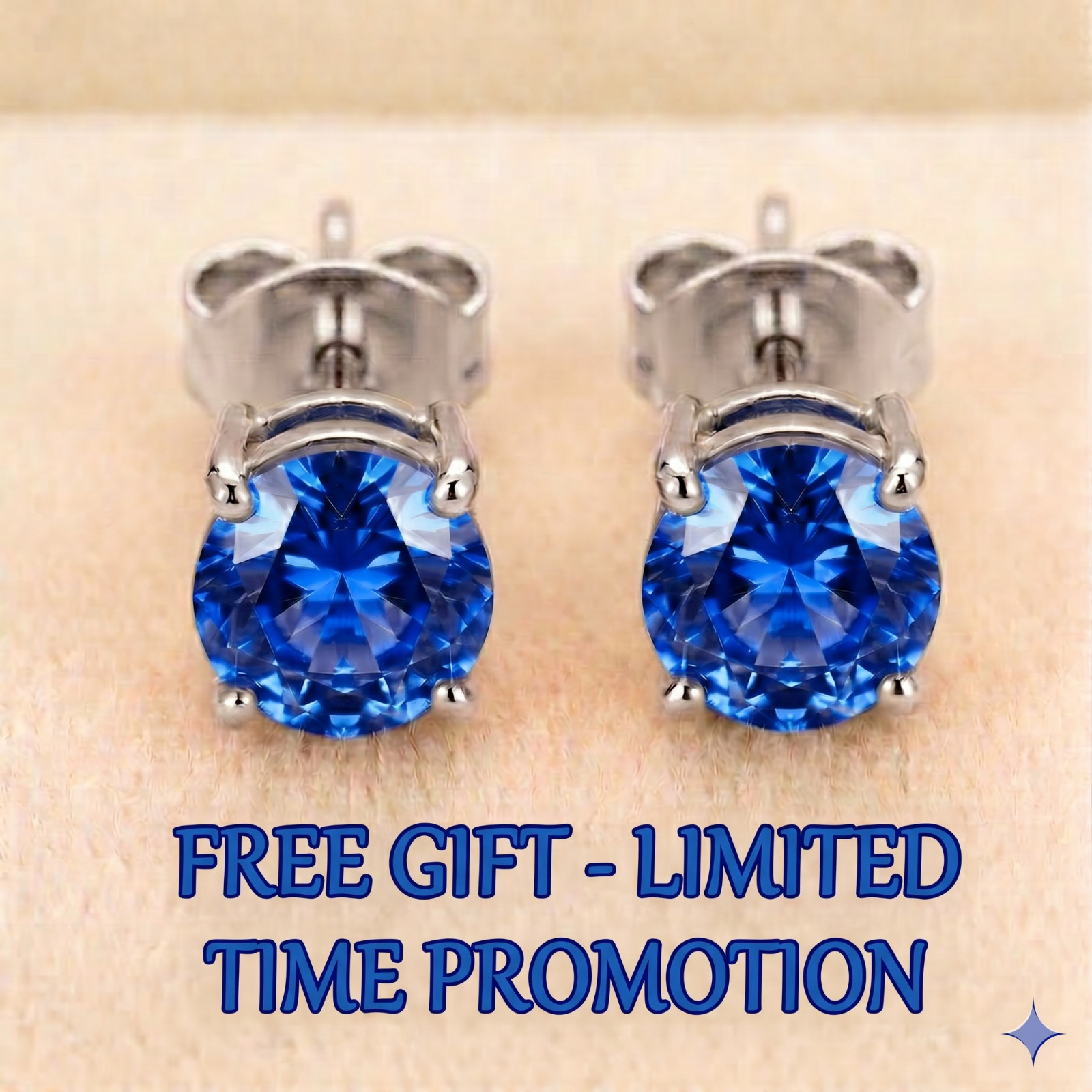 20.00CT Certified Blue Diamond Ring,Birthday Gift-Tariffs FREE & Matching Studs.