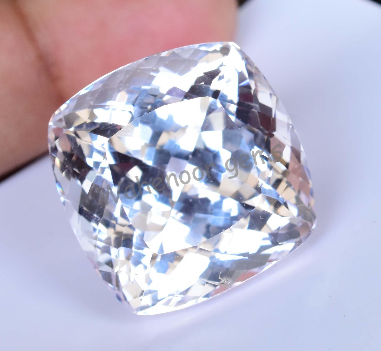 Flawless 91.95 Ct Natural Pink Morganite Cushion Certified Loose Gemstone