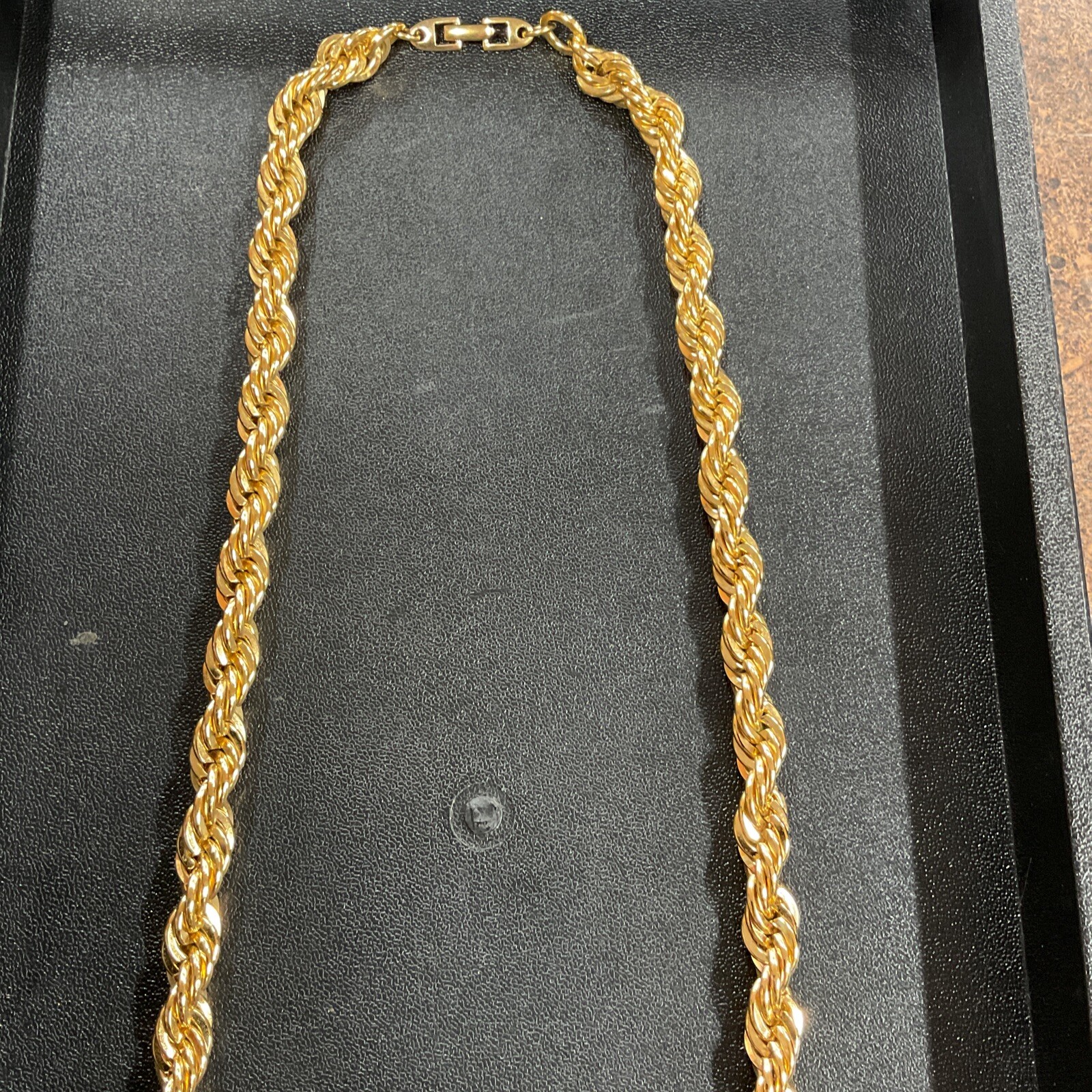 Napier Chunky Gold Tone Rope Necklace 30in 8mm