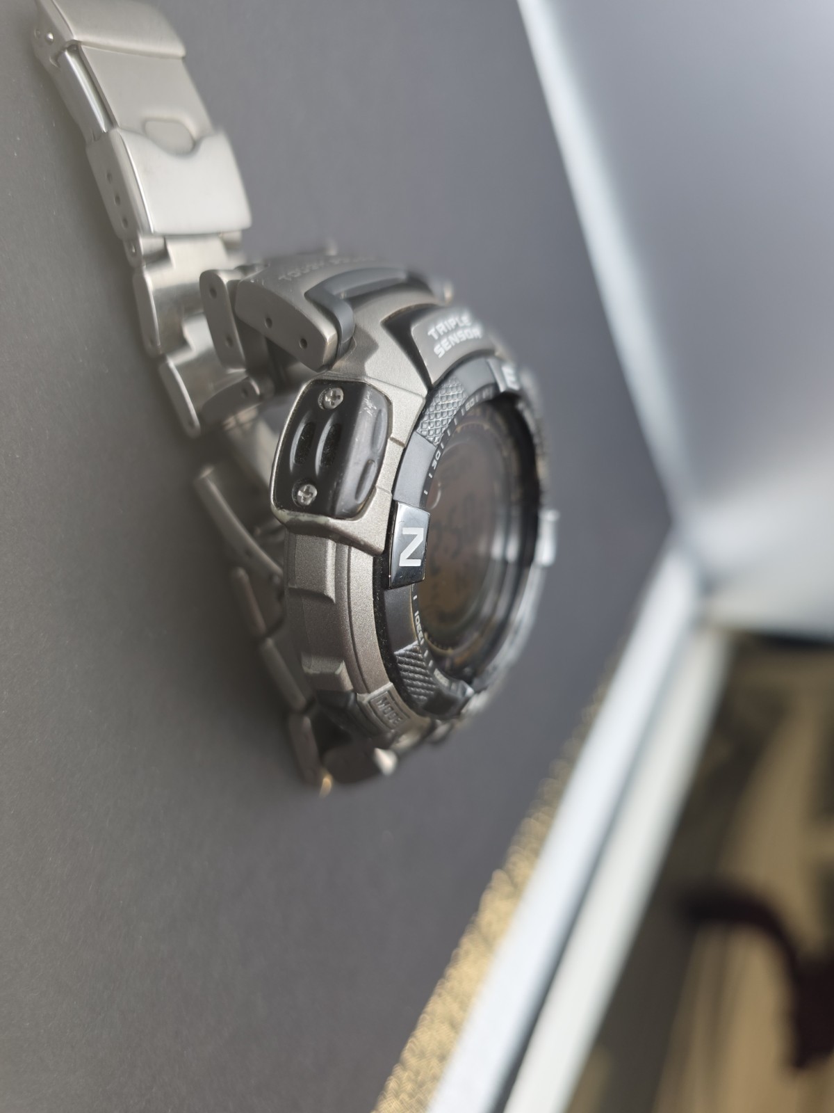 Casio Pathfinder PAW-1500T Titanium Triple Sensor Solar Atomic Watch 3134 Works