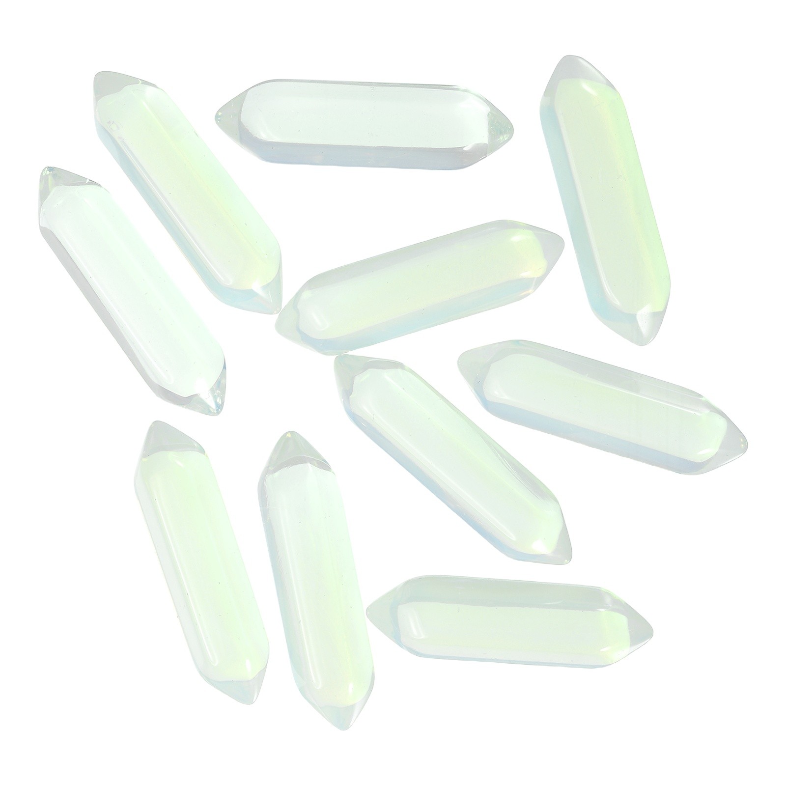 10 Pack Opal Crystal Quartz Crystals, Polished Crystals Bulk