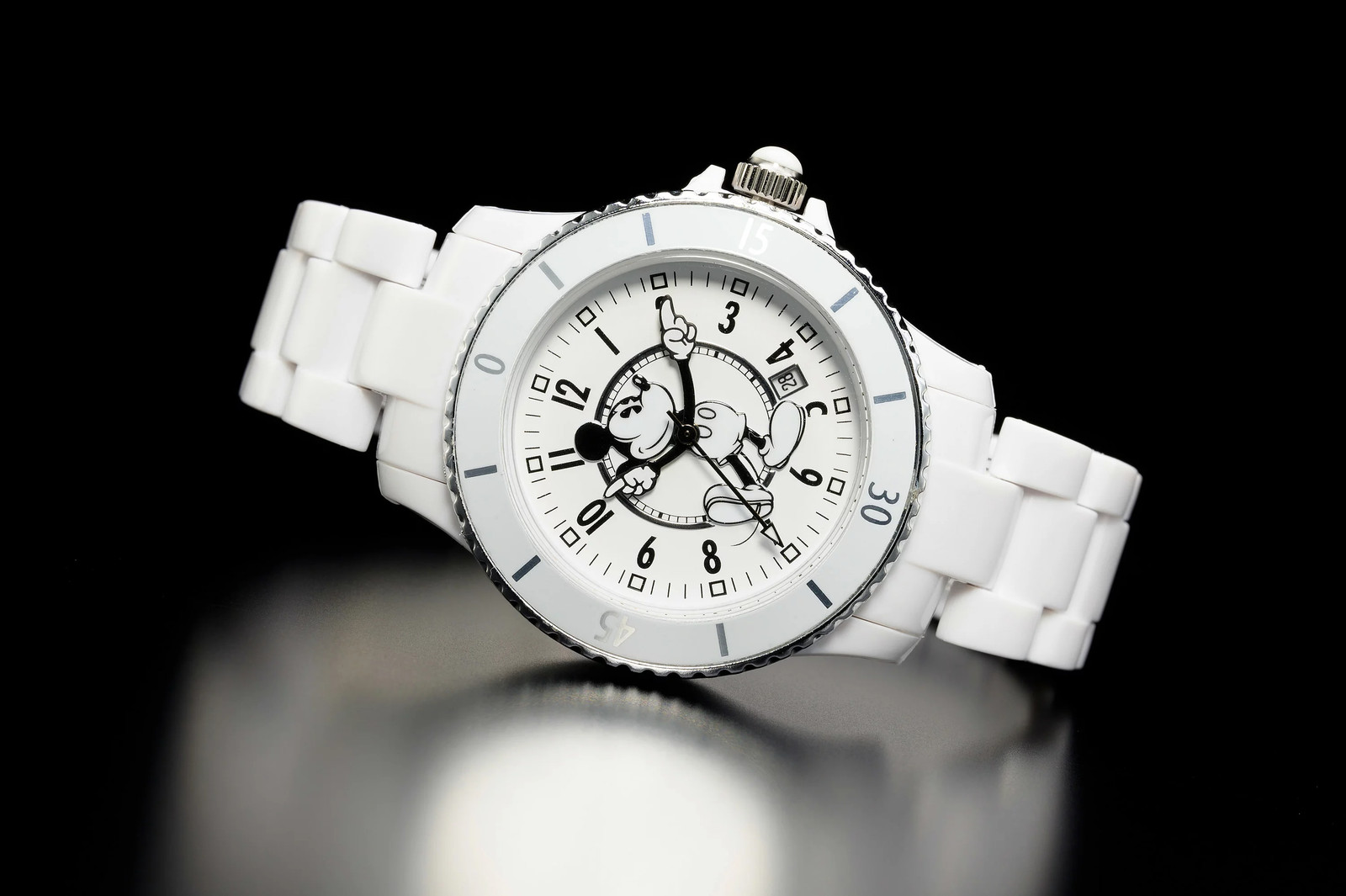 ANOTHER HEAVEN Disney Mickey J12 White Watch 41mm Quartz Unisex Japan