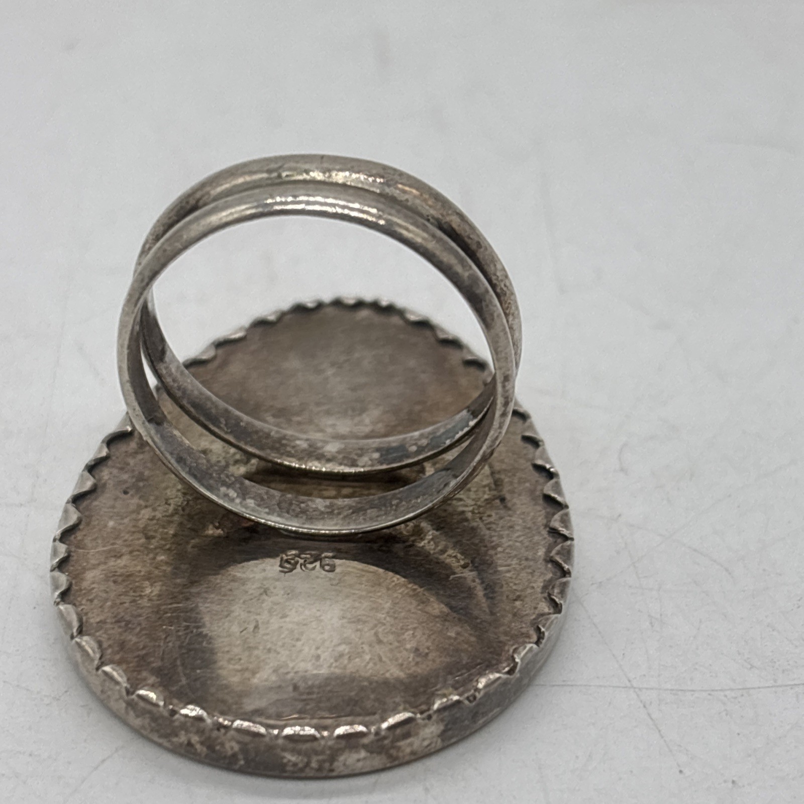 Vintage Sterling Silver Butterfly Wing Statement Ring Sz 8.75 8.8 Grams