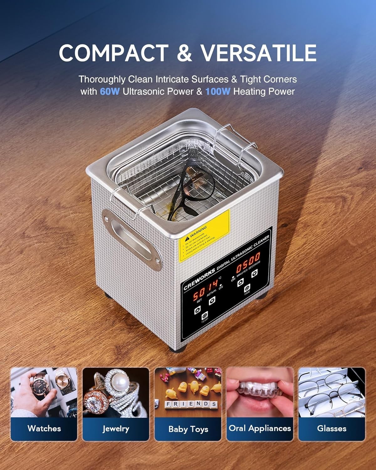 Professional Ultrasonic Cleaning Machine – 2L with Heater & Timer Function