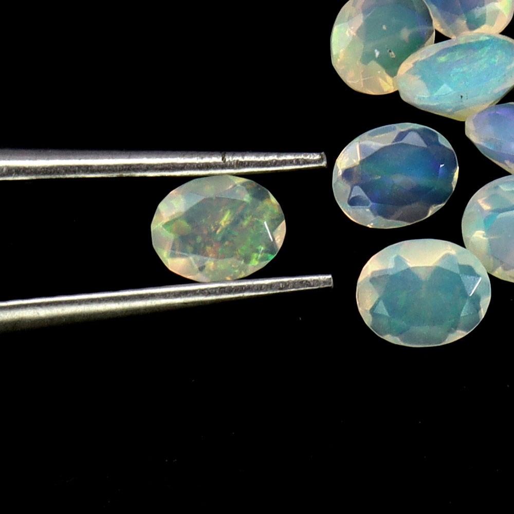 Oval Cut AAA Floral Flash Play Of Color Crystal Fire Opal 4.23ct 5x4mm 20pcs Lot