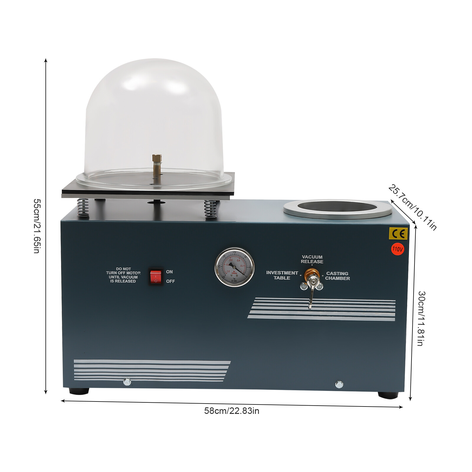 110V 2L Vacuum Investing Casting Investment Machine for Jewelry Lost Wax Cast