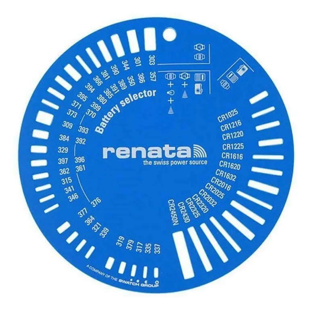 Battery Size Selector by Renata Tool…Free Ship