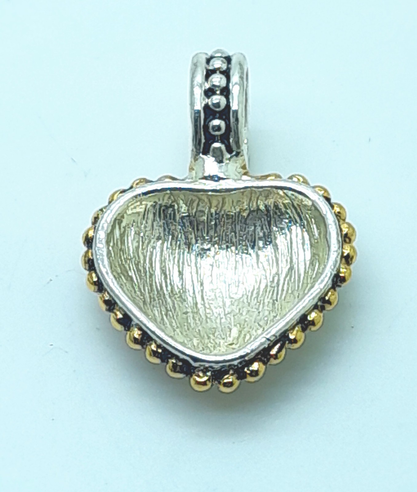 Vintage 3d heart shape black & Silver & gold Dot Texture fashion jewelry Pendant