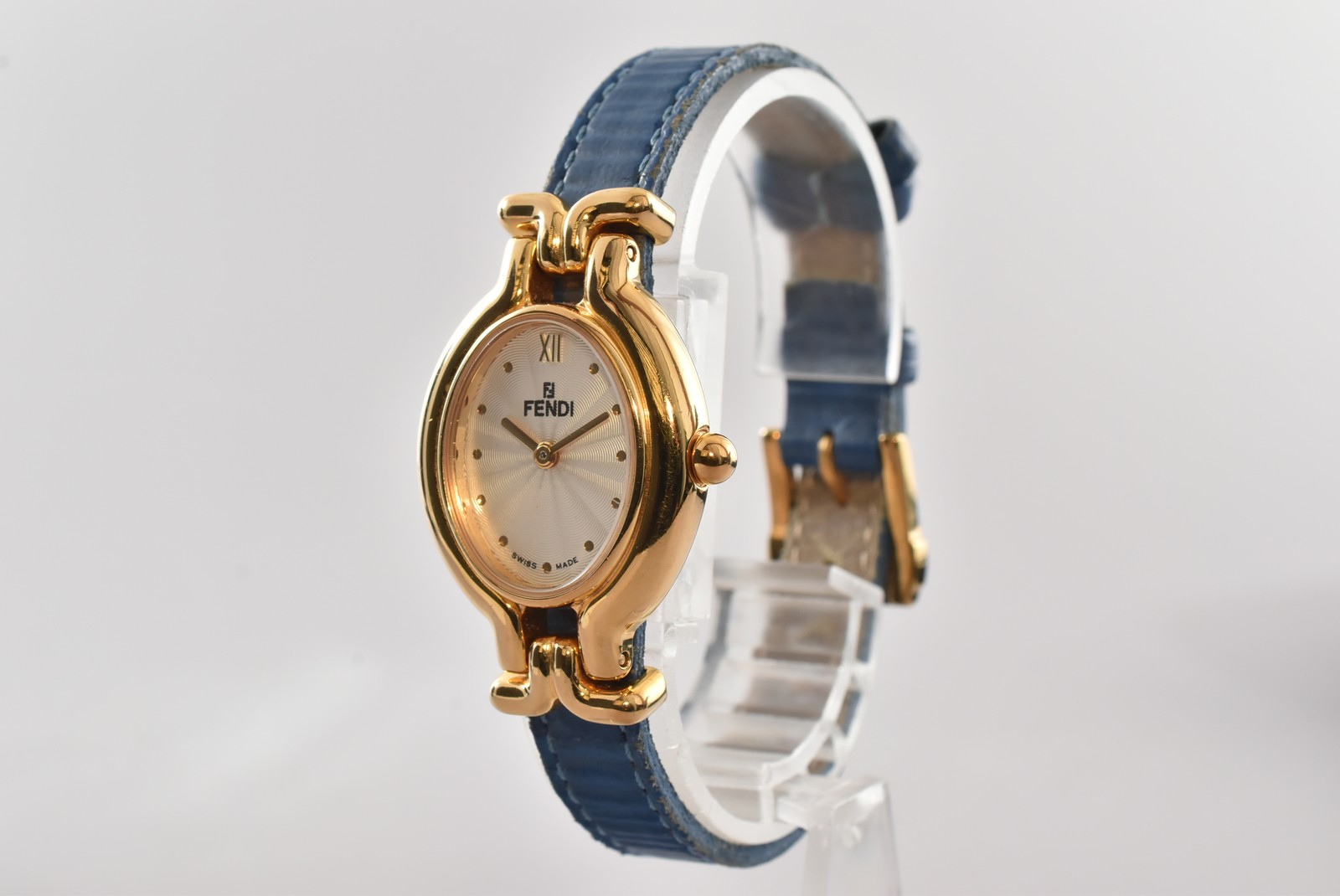 BOX Vintage FENDI Chameleon 640L 5 Change Belts Gold Ladies Qz Watch From JAPAN