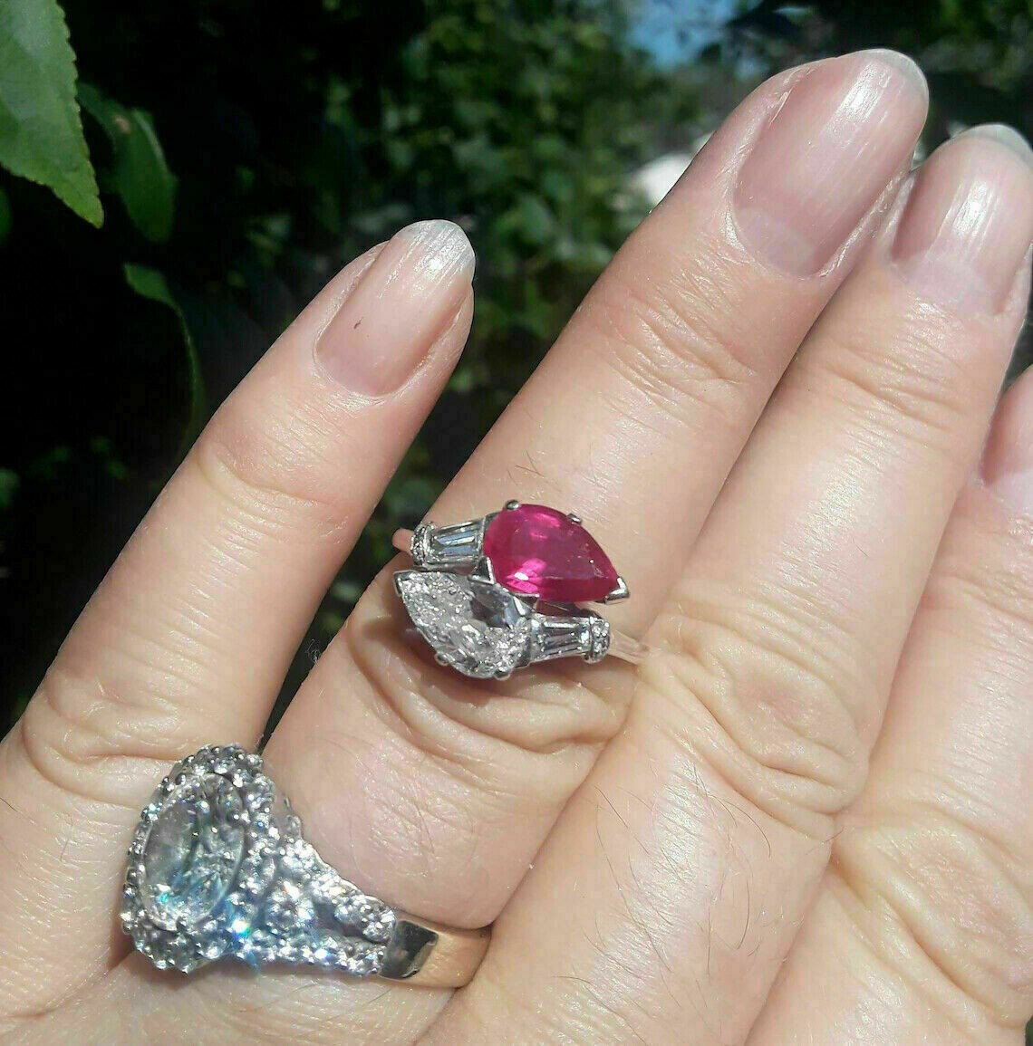 Antique Ring 14k White Gold Finish 4.20Ct Lab-Created Diamond Engagement Ring