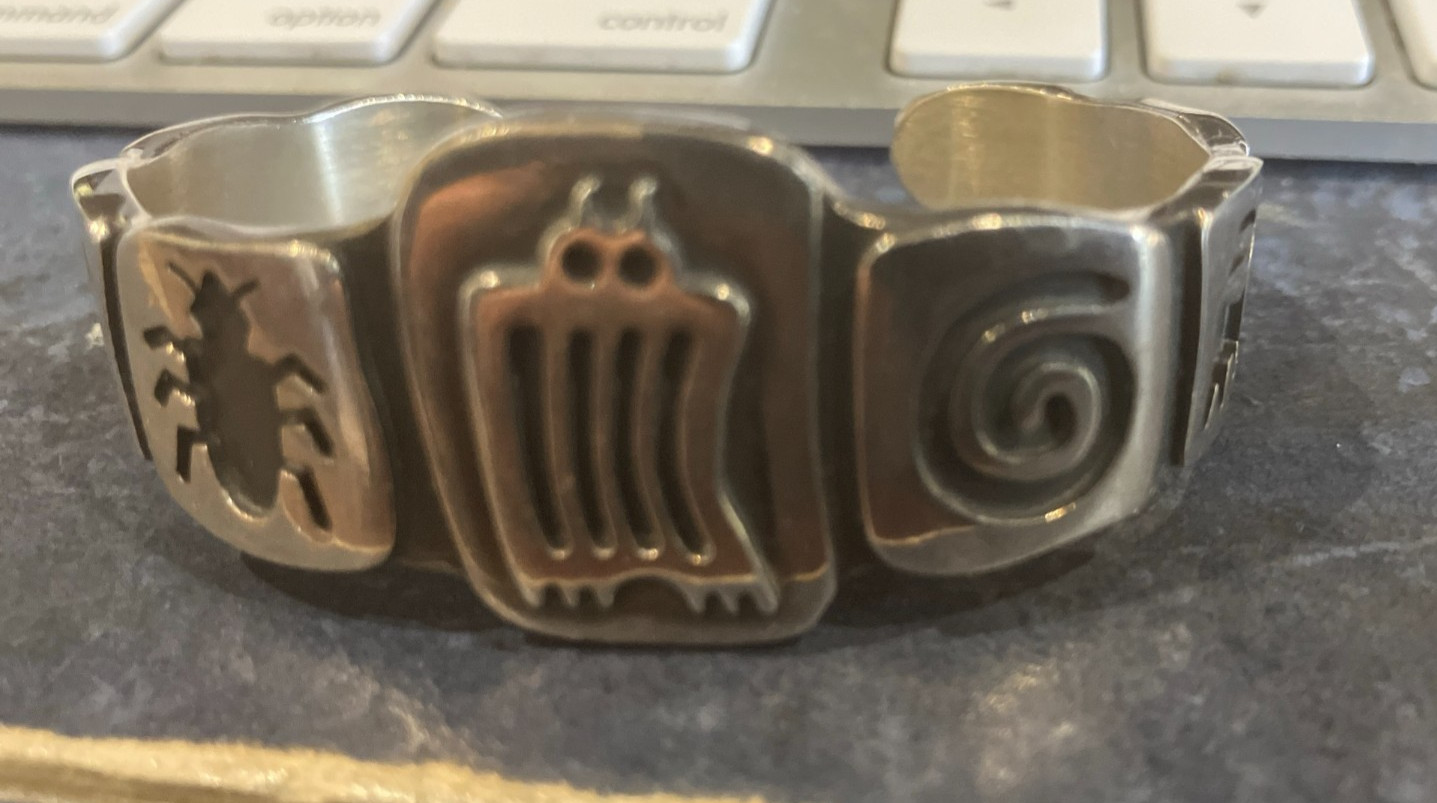 Small/Women’s Silver Cuff Bracelet Native American/Hopi 50 Grams NICE CONDITION