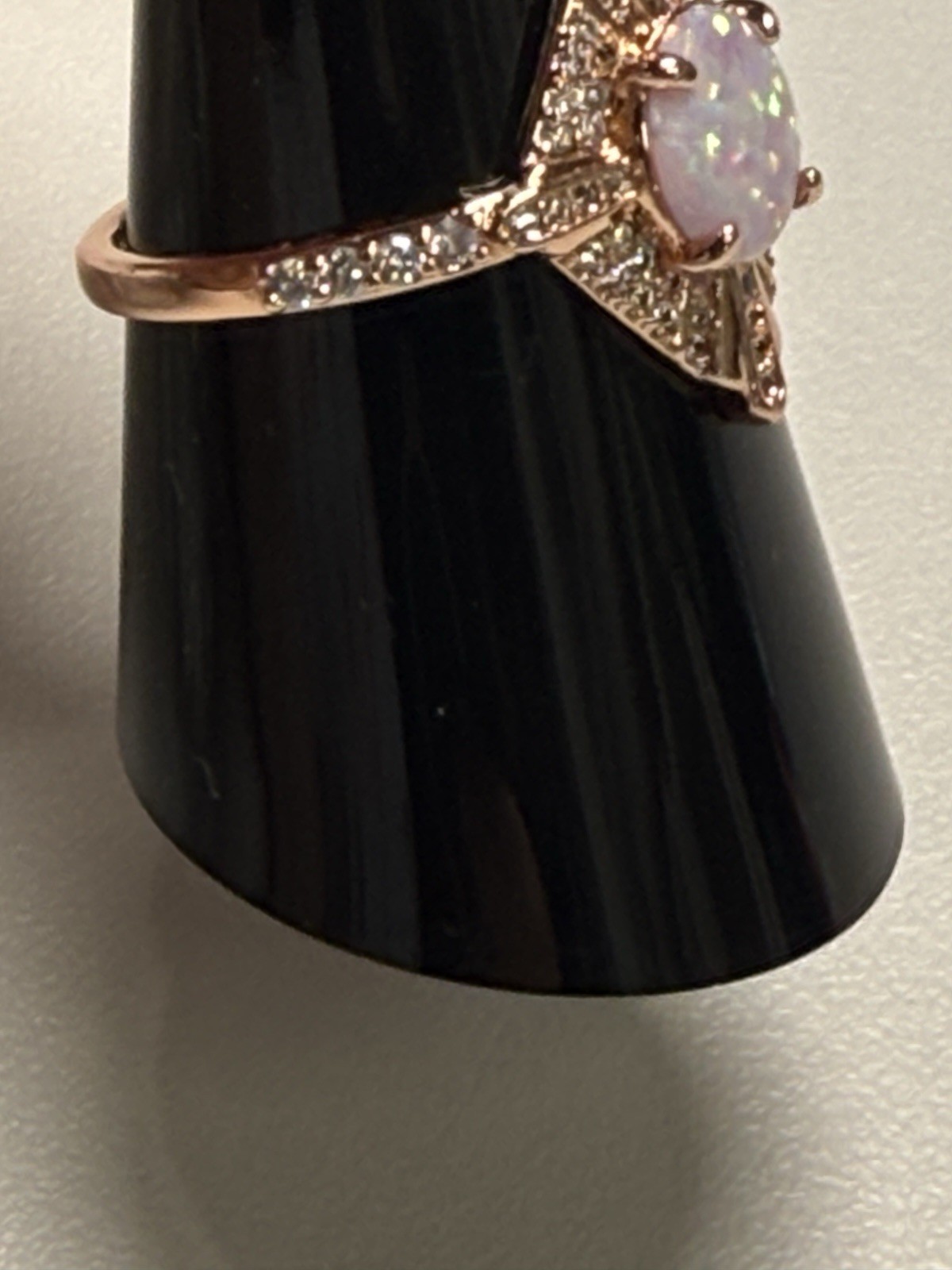 Bomb Party Rose Gold Plated Lab-Created Opal CZ Ring 9 RG94285 2025 October