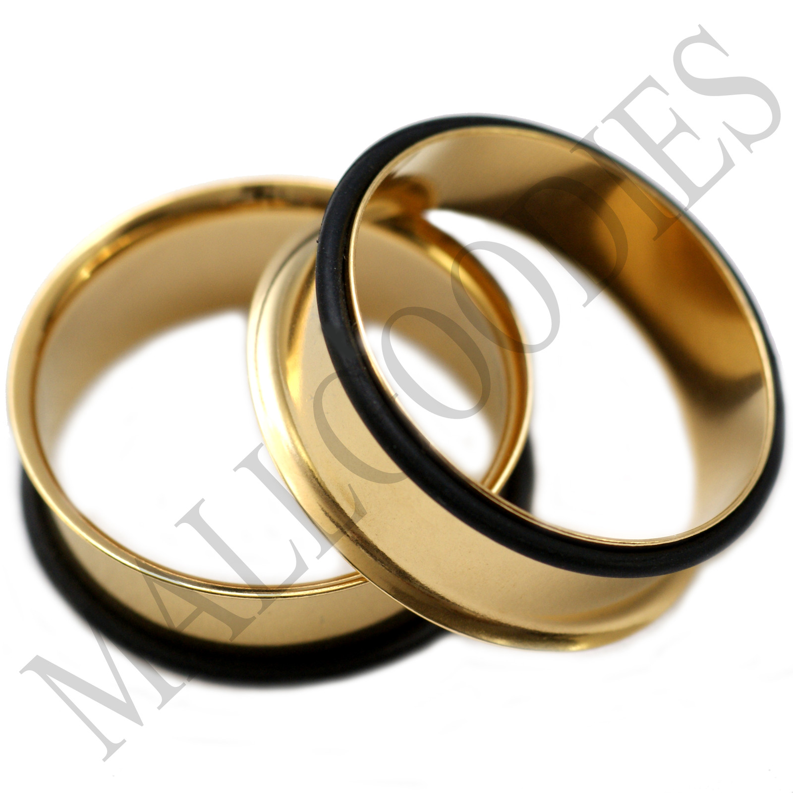 0865 Gold Single Flare Flesh Tunnels 1-1/4″ Inch Ear Plugs 32mm Earlets 1 Pair