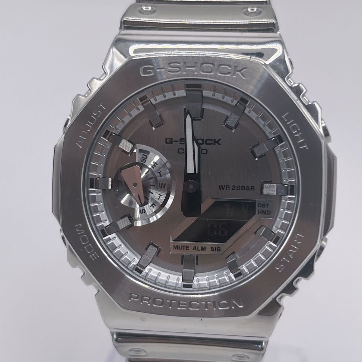 item CASIO G SHOCK GM 2100 1AJF metal bezel men’s wristwatch analog digital silv