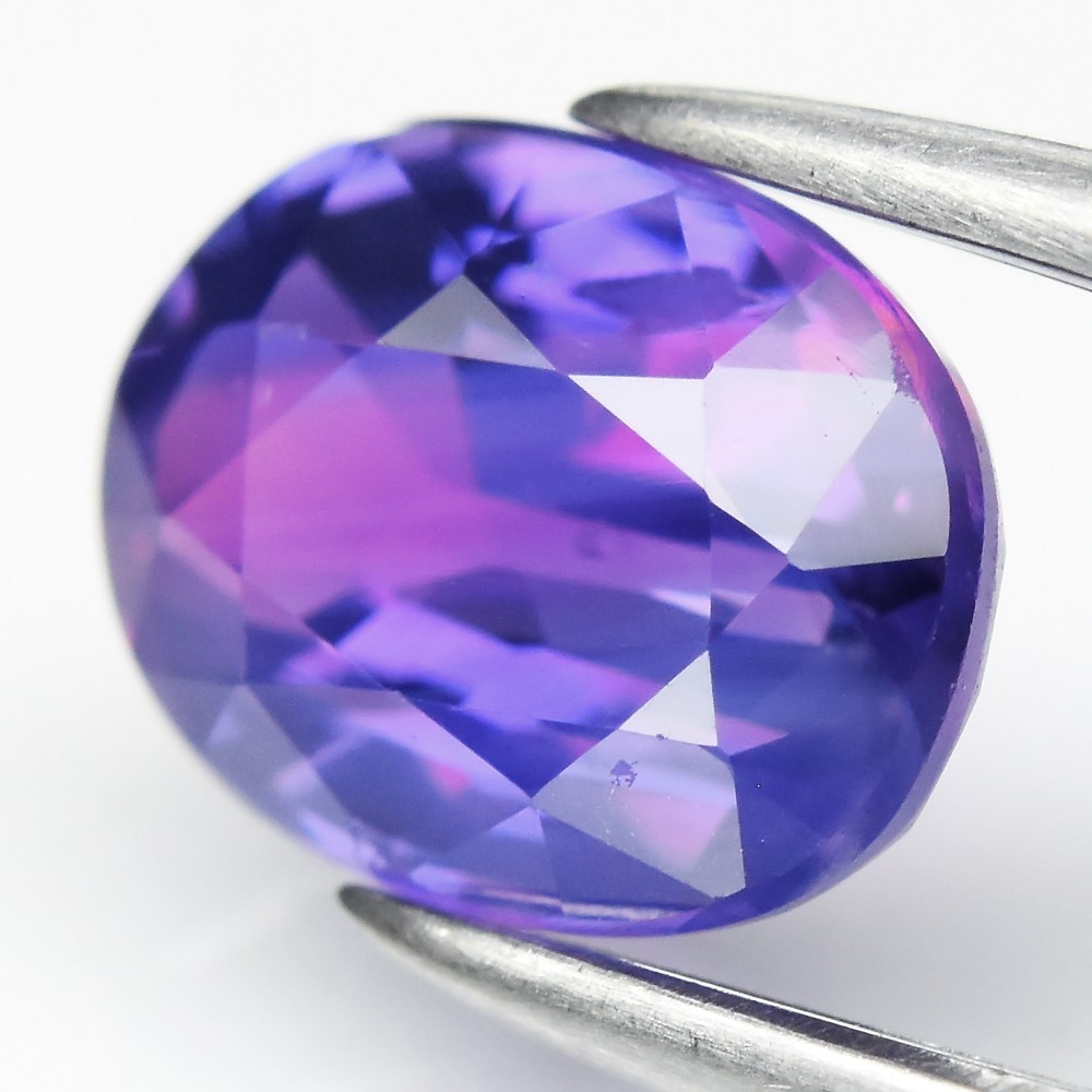 💎 1.12ct 6.5x5mm VS Oval Blue Purple Sapphire – Unheated, Mozambique Gem
